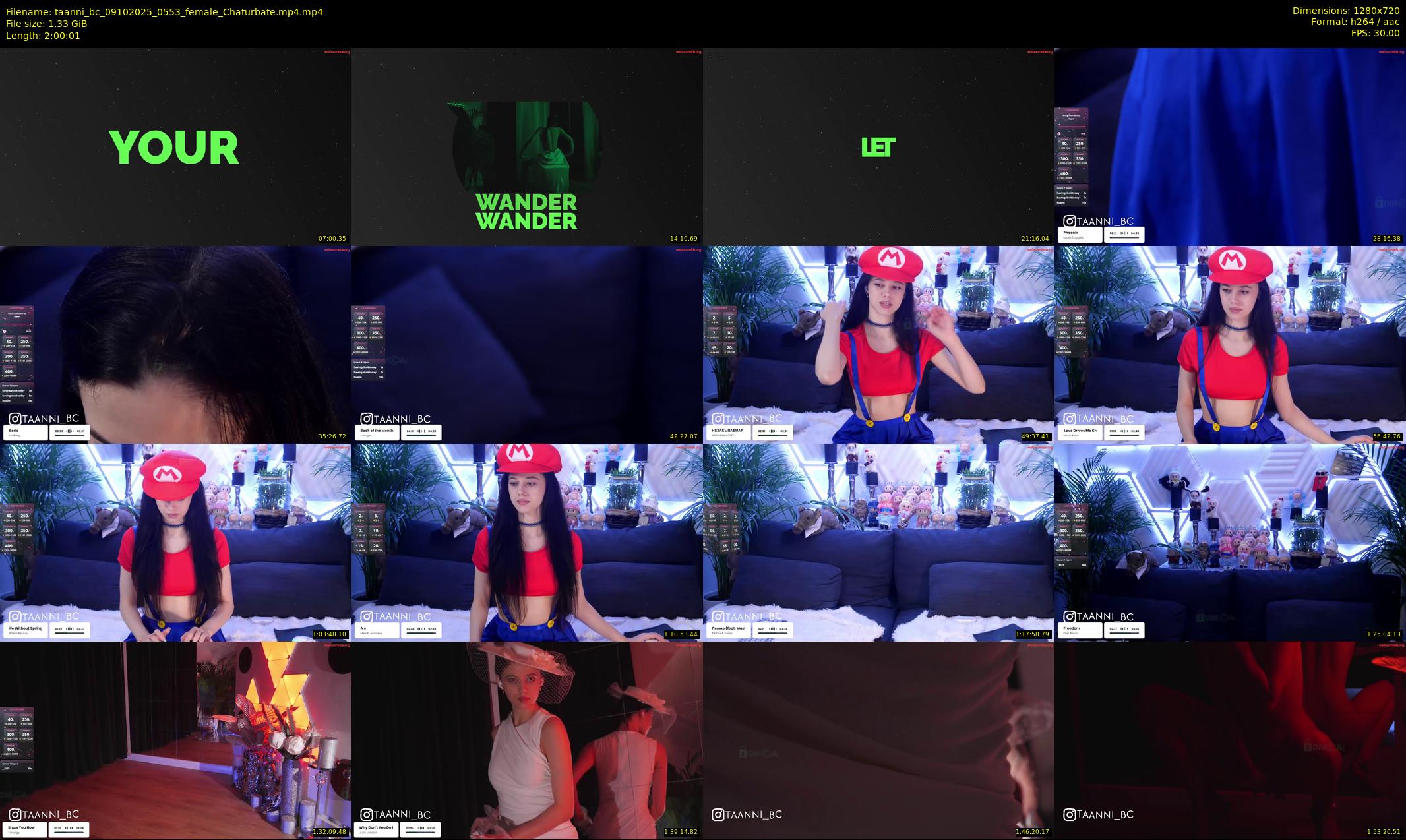 taanni_bc — 121 minute Chaturbate female cam show recording, 720p, Oct 9, 2025