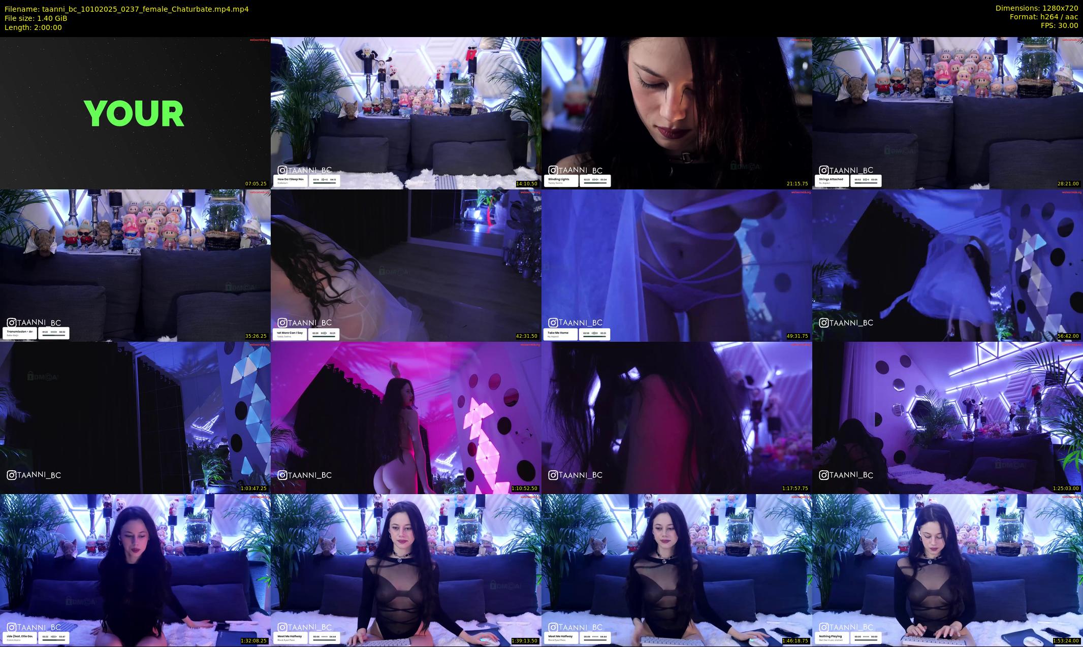 taanni_bc — 120 minute Chaturbate female cam show recording, 720p, Oct 10, 2025
