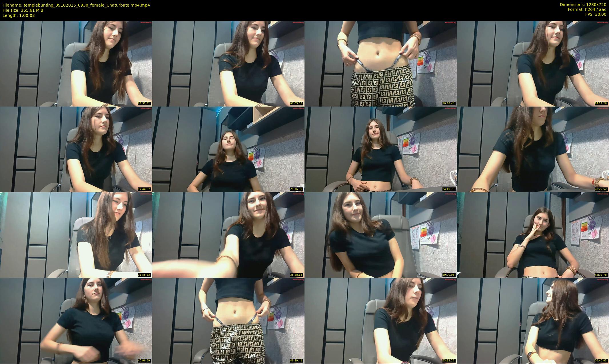 tempiebunting — 61 minute Chaturbate female cam show recording, 720p, Oct 9, 2025