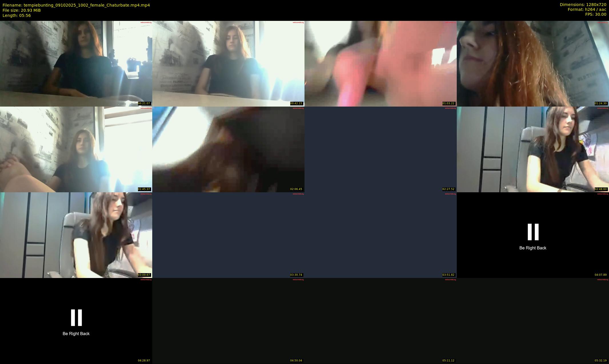 tempiebunting — 6 minute Chaturbate female cam show recording, 720p, Oct 9, 2025