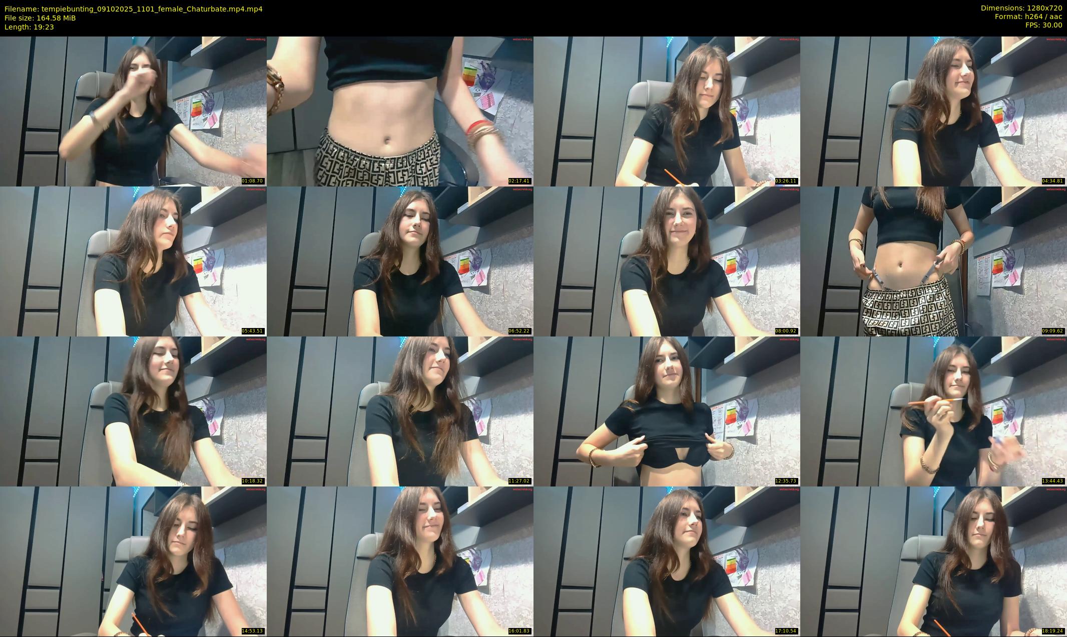 tempiebunting — 20 minute Chaturbate female cam show recording, 720p, Oct 9, 2025