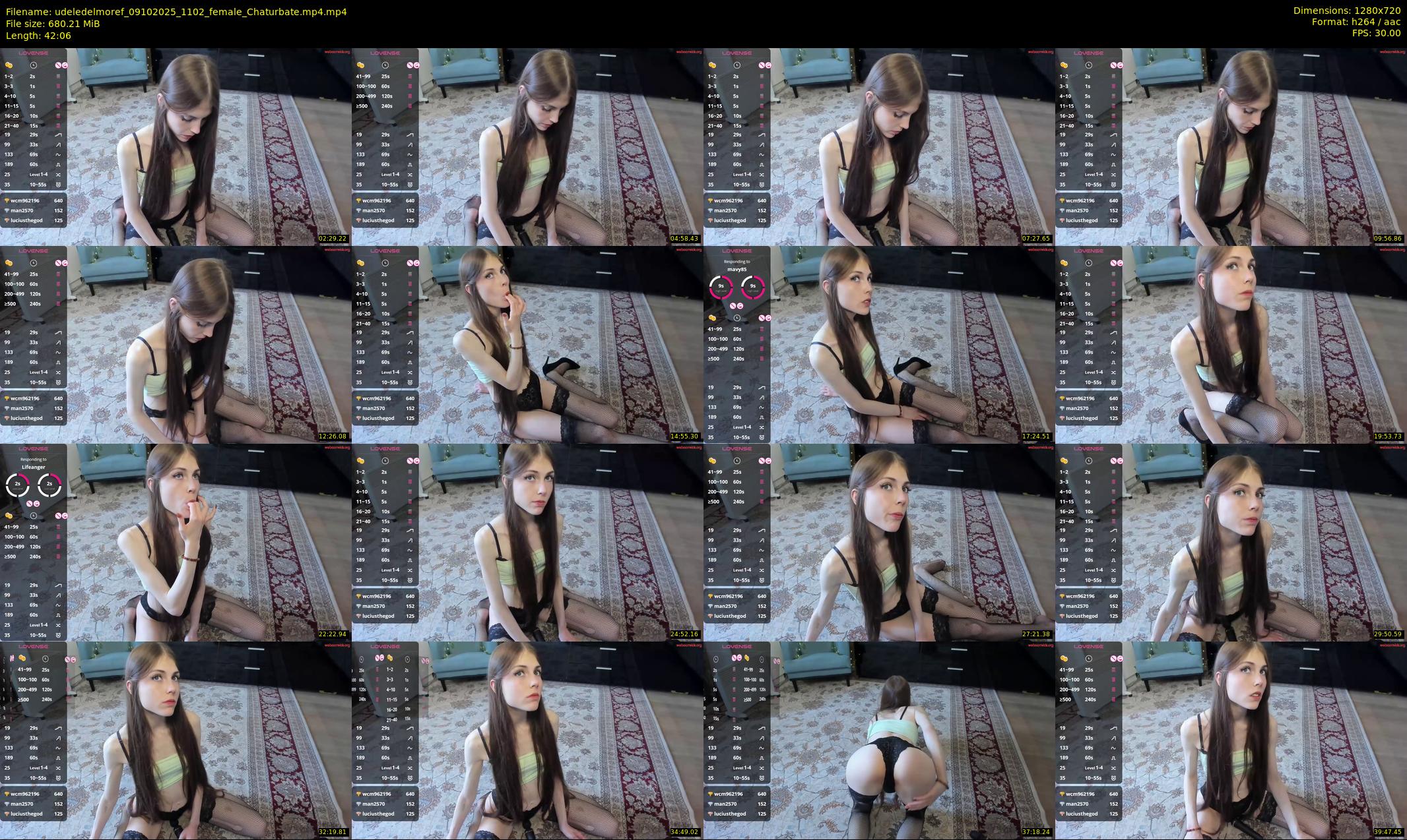 udeledelmoref — 43 minute Chaturbate female cam show recording, 720p, Oct 9, 2025
