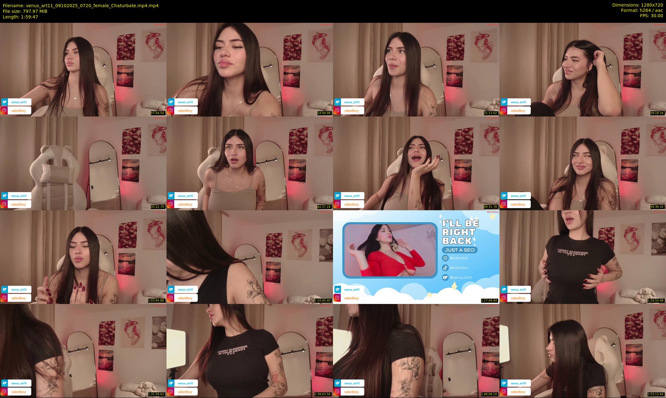 venus_art11 — 120 minute Chaturbate female cam show recording, 720p, Oct 9, 2025
