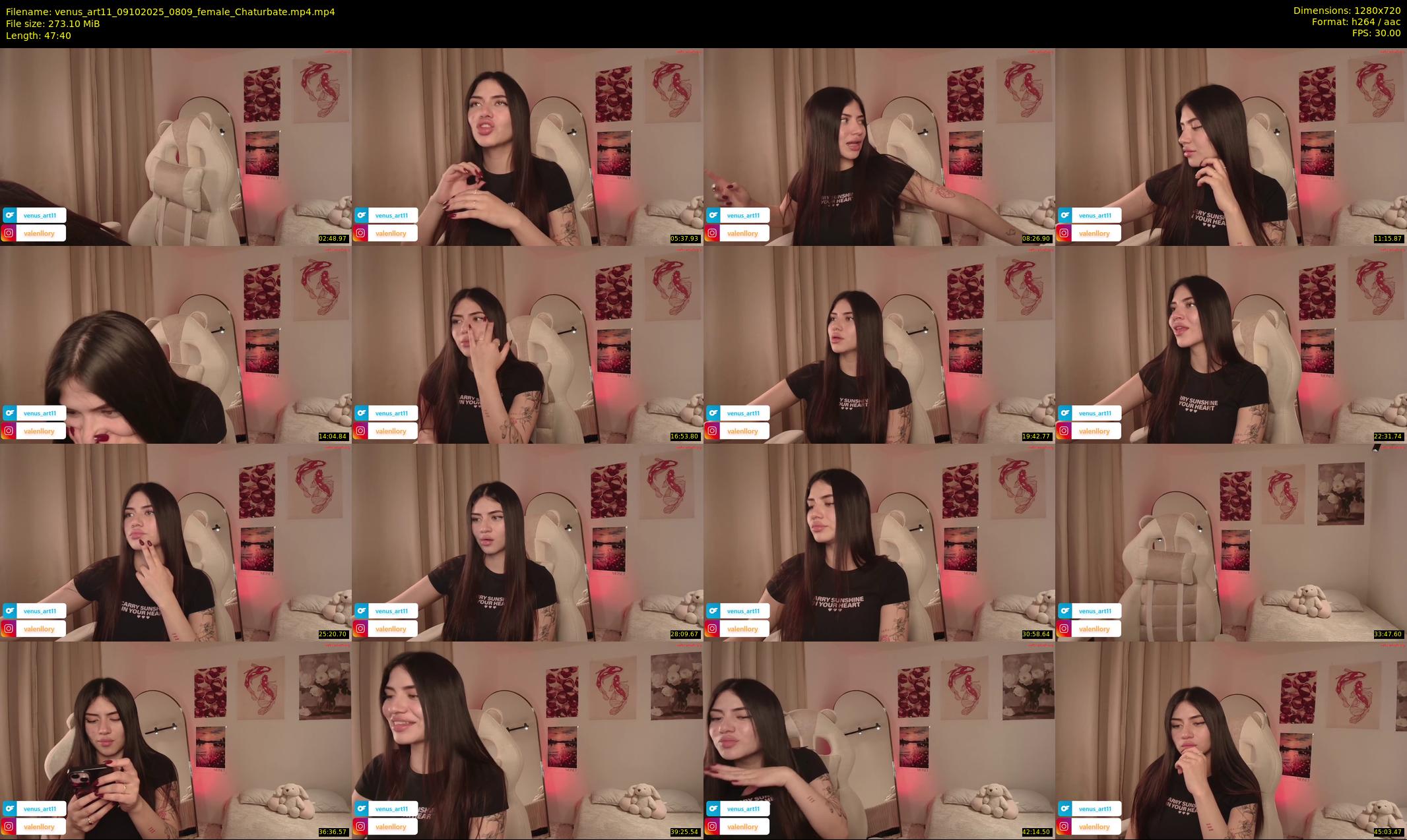 venus_art11 — 48 minute Chaturbate female cam show recording, 720p, Oct 9, 2025