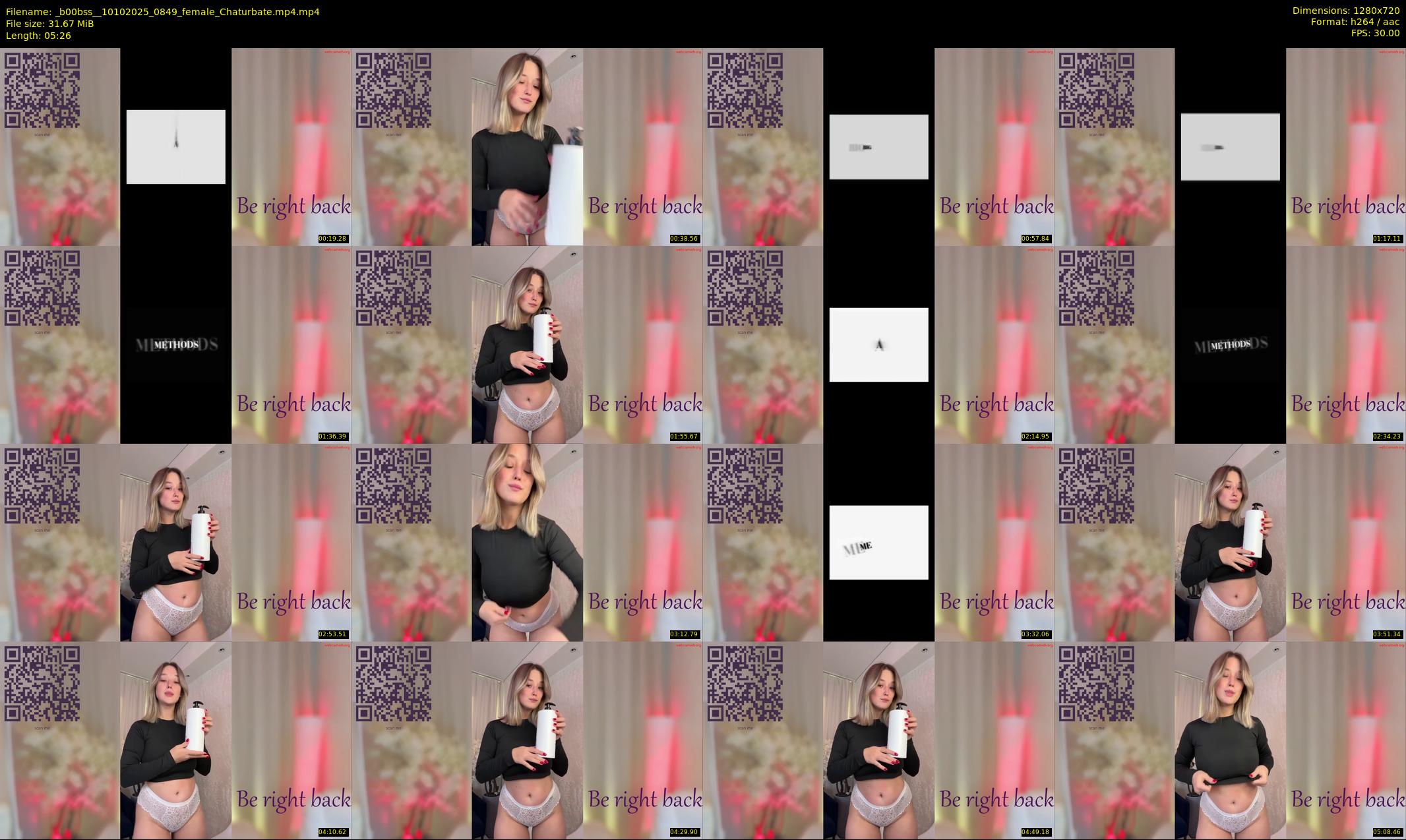 _b00bss_ — 6 minute Chaturbate female cam show recording, 720p, Oct 10, 2025