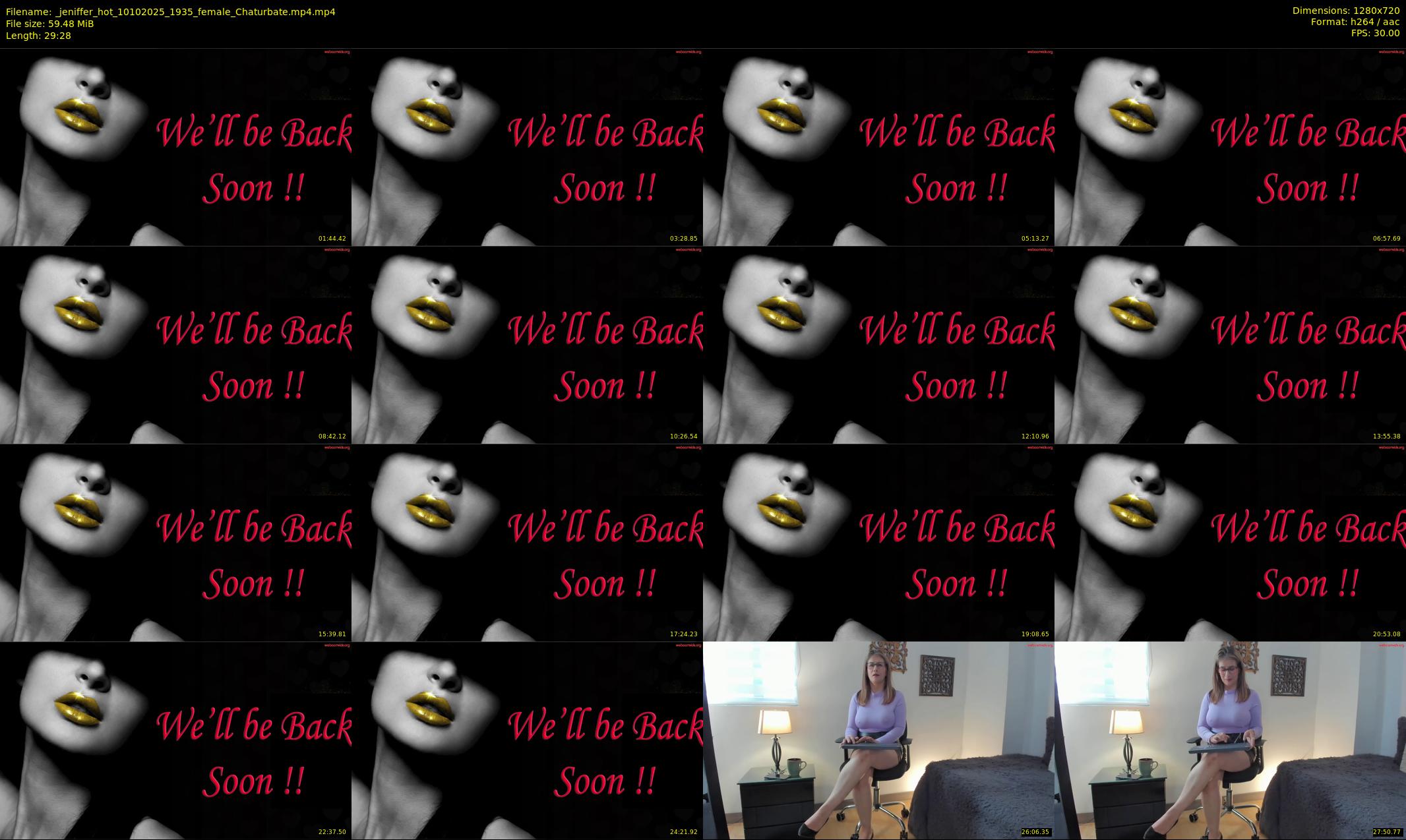 _jeniffer_hot — 30 minute Chaturbate female cam show recording, 720p, Oct 10, 2025