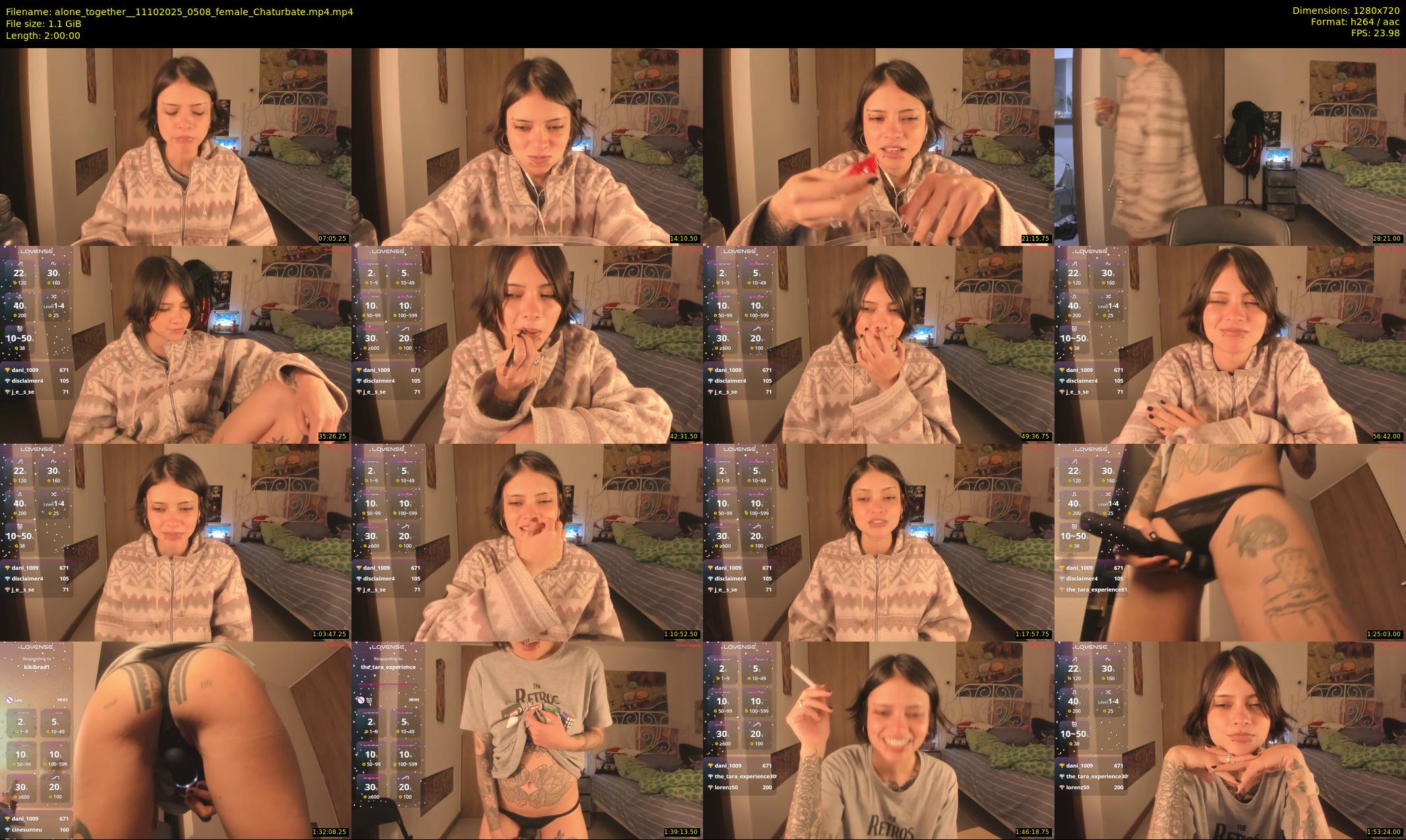 alone_together_ — 120 minute Chaturbate female cam show recording, 720p, Oct 11, 2025