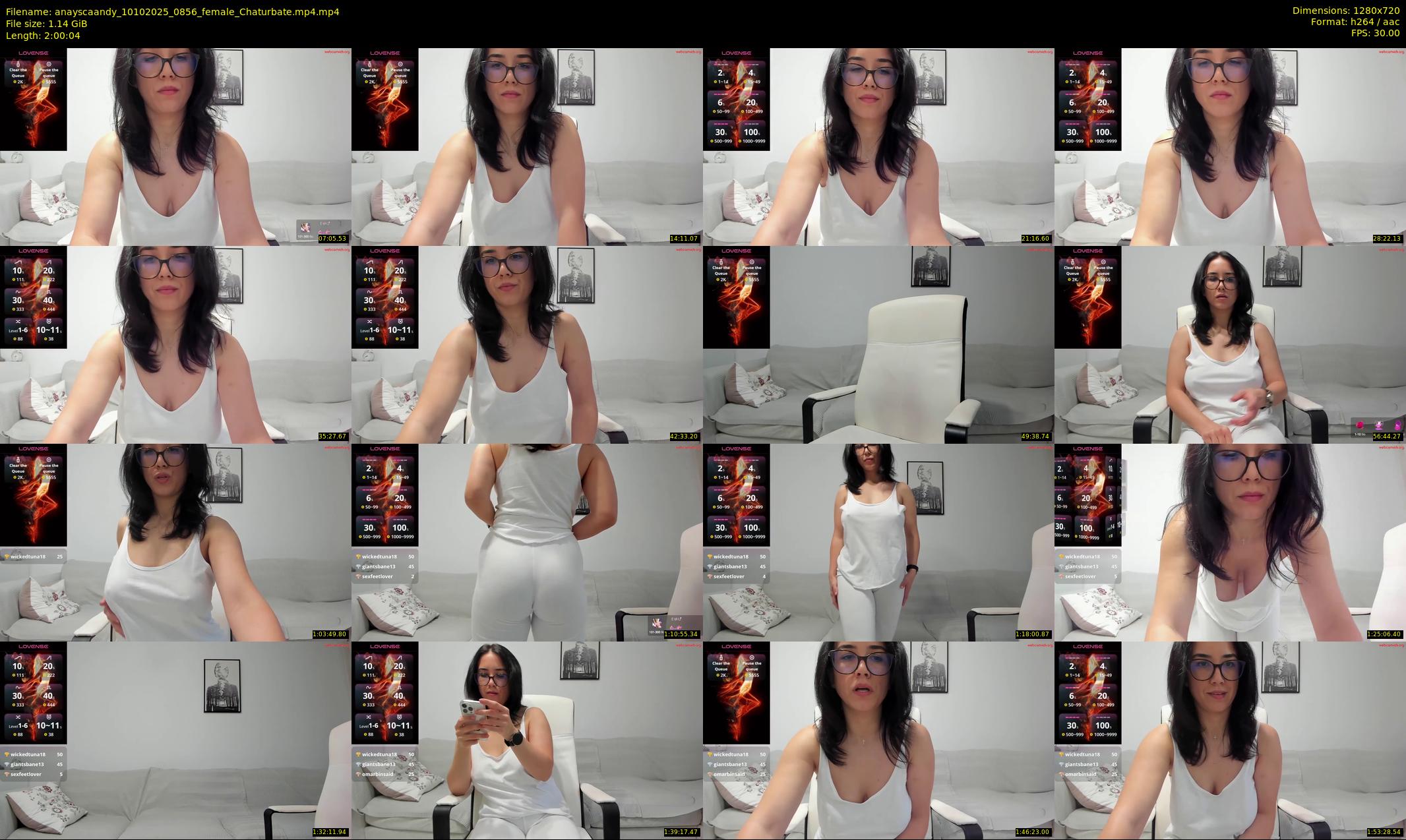 anayscaandy — 121 minute Chaturbate female cam show recording, 720p, Oct 10, 2025