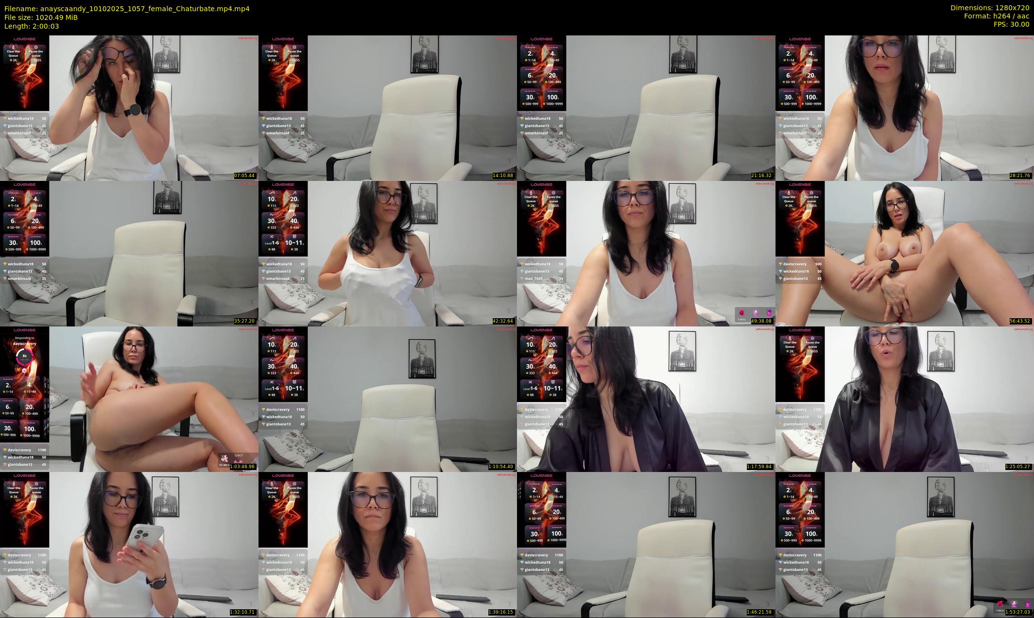 anayscaandy — 121 minute Chaturbate female cam show recording, 720p, Oct 10, 2025