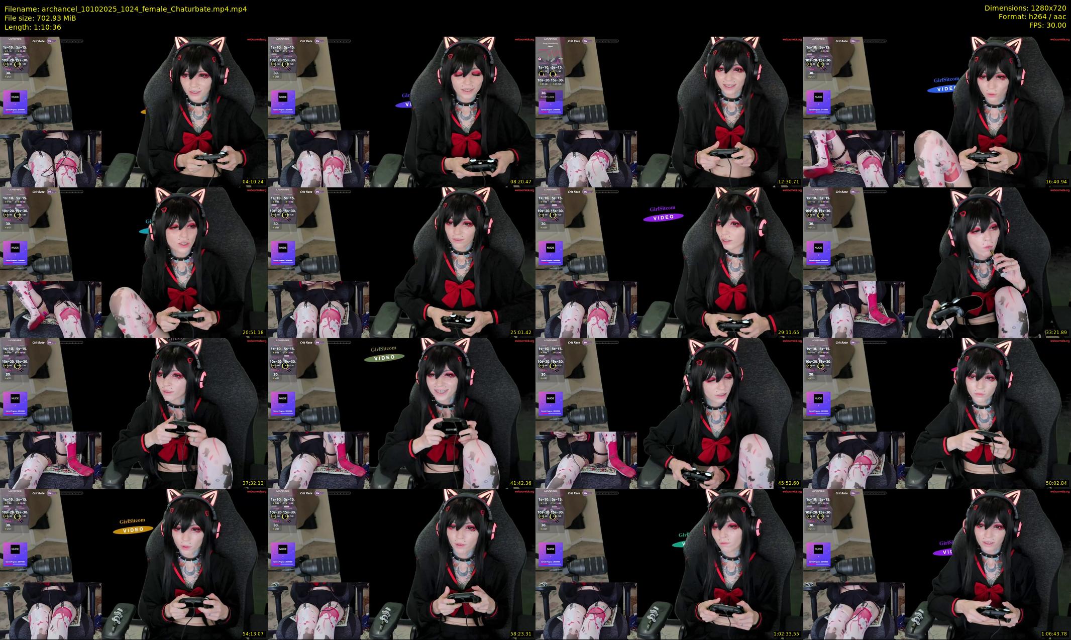 archancel — 71 minute Chaturbate female cam show recording, 720p, Oct 10, 2025