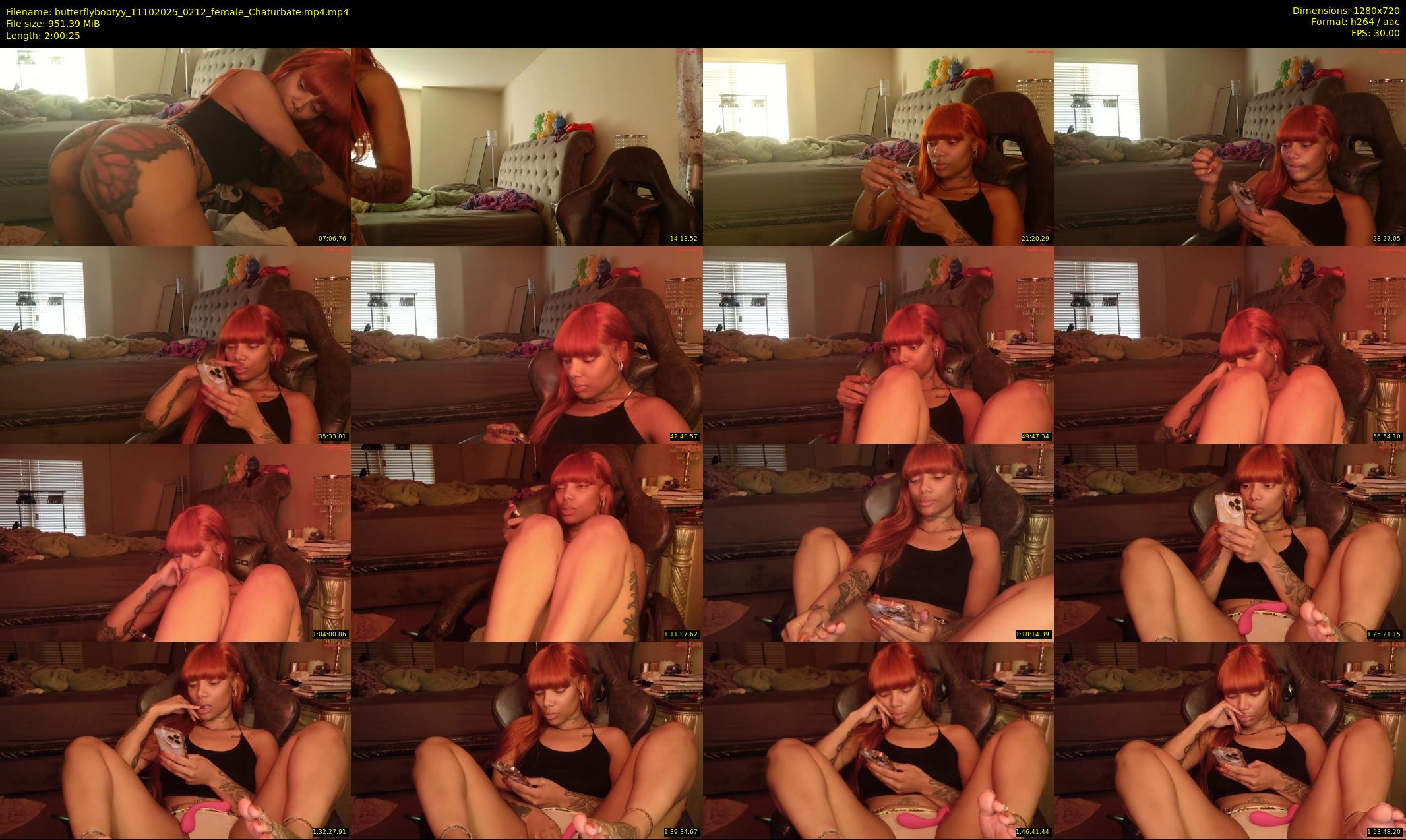 butterflybootyy — 121 minute Chaturbate female cam show recording, 720p, Oct 11, 2025