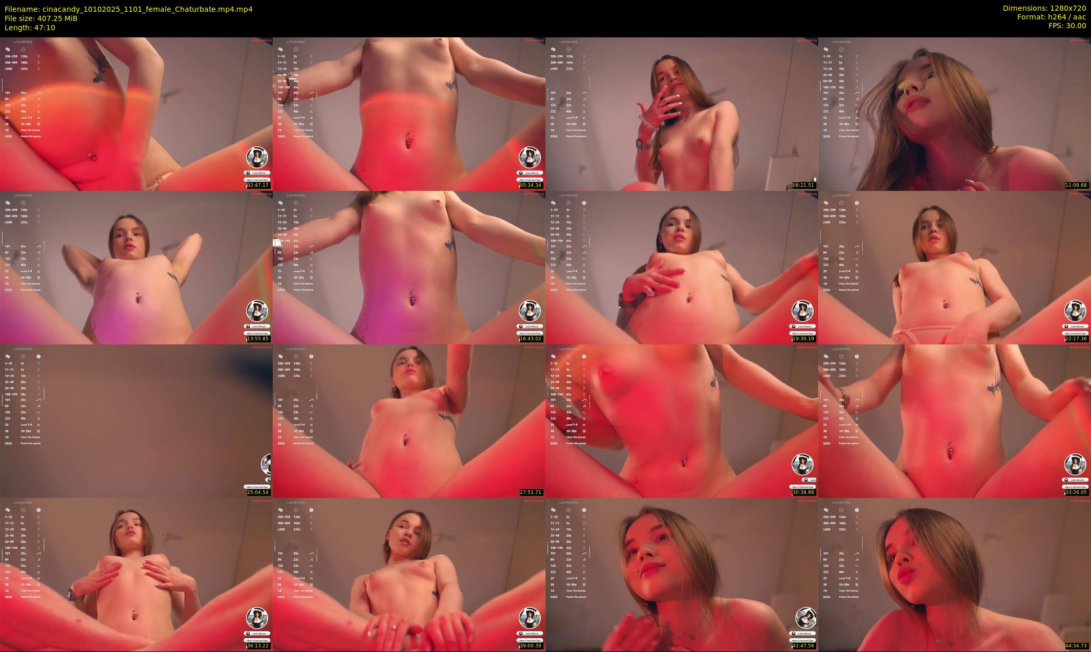 cinacandy — 48 minute Chaturbate female cam show recording, 720p, Oct 10, 2025
