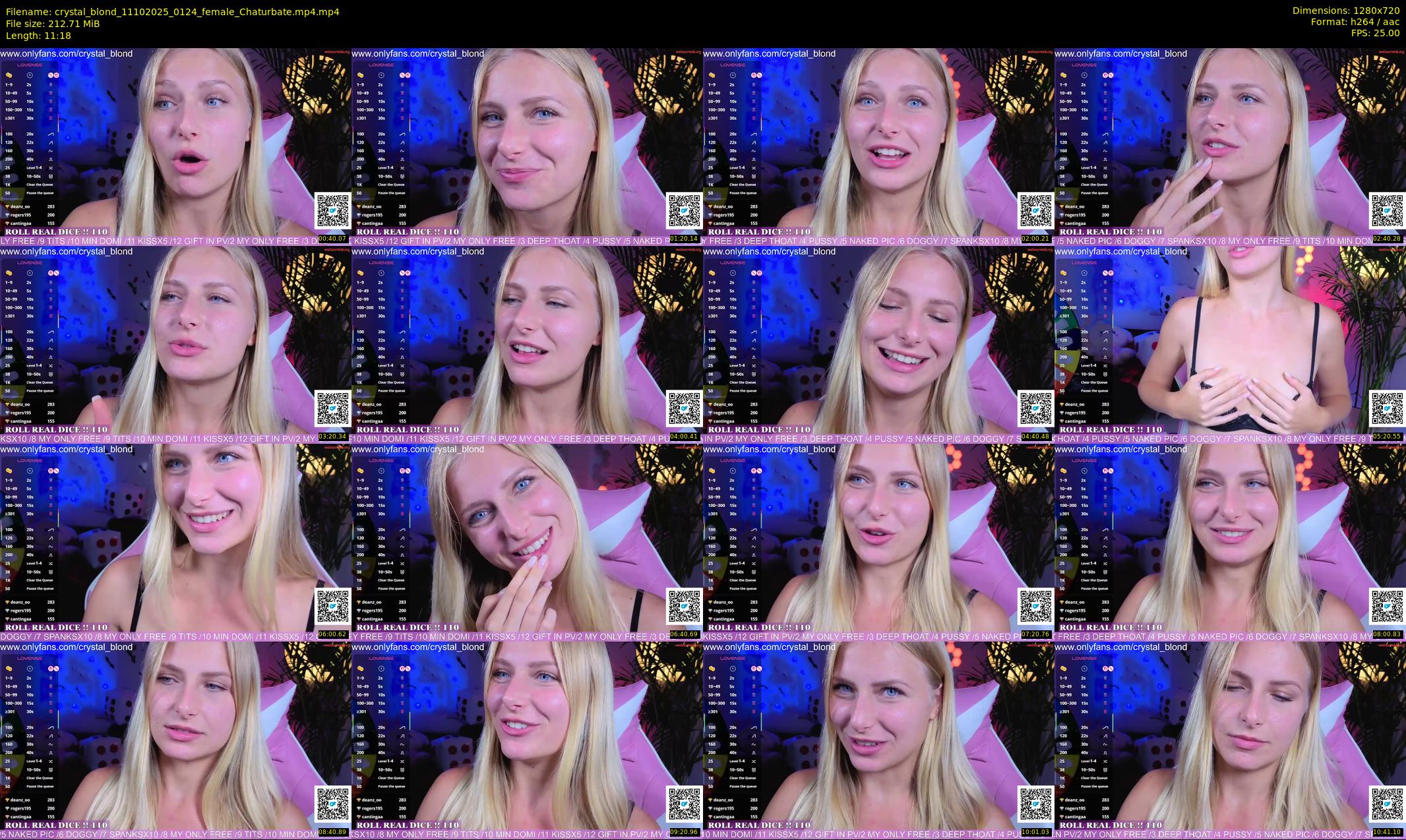 crystal_blond — 12 minute Chaturbate female cam show recording, 720p, Oct 11, 2025