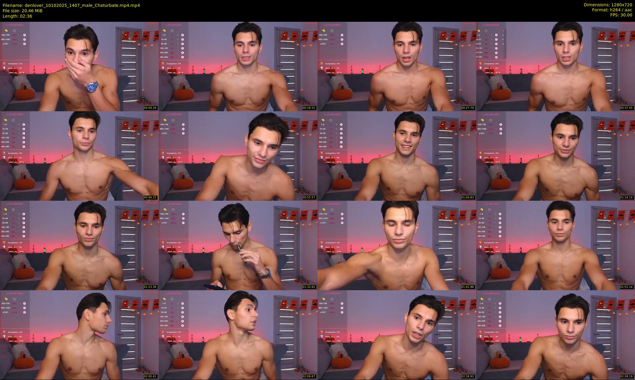 denlover — 3 minute Chaturbate male cam show recording, 720p, Oct 10, 2025