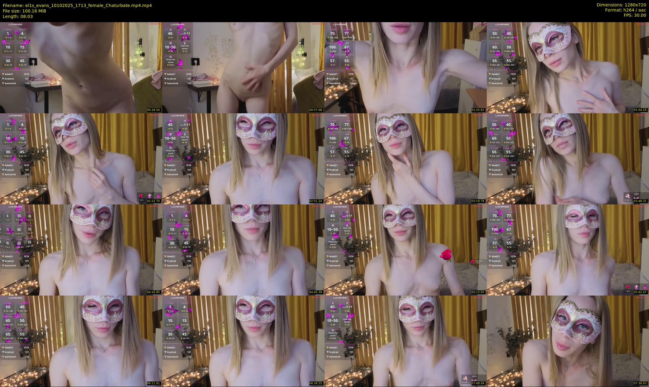 el1s_evans — 9 minute Chaturbate female cam show recording, 720p, Oct 10, 2025