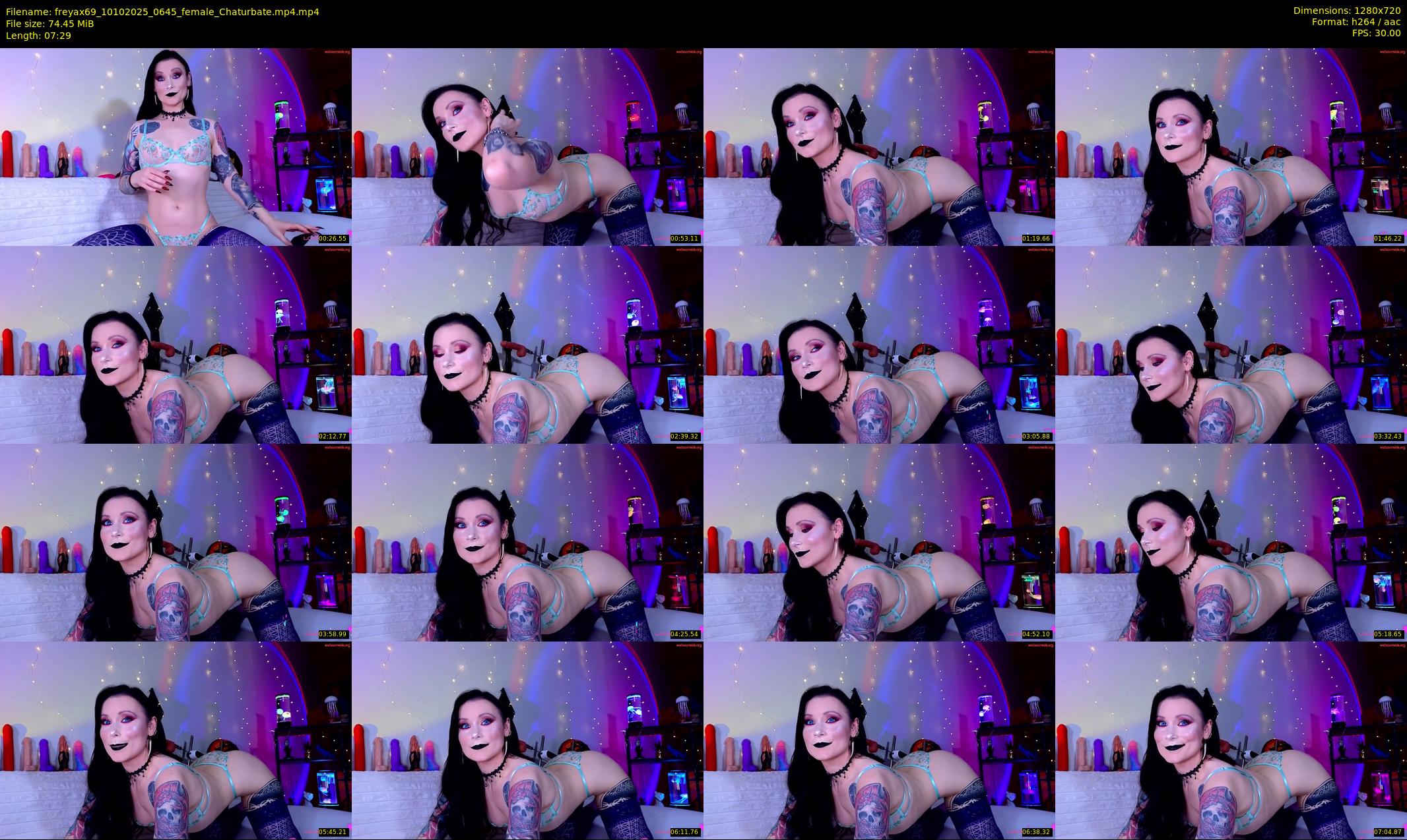 freyax69 — 8 minute Chaturbate female cam show recording, 720p, Oct 10, 2025