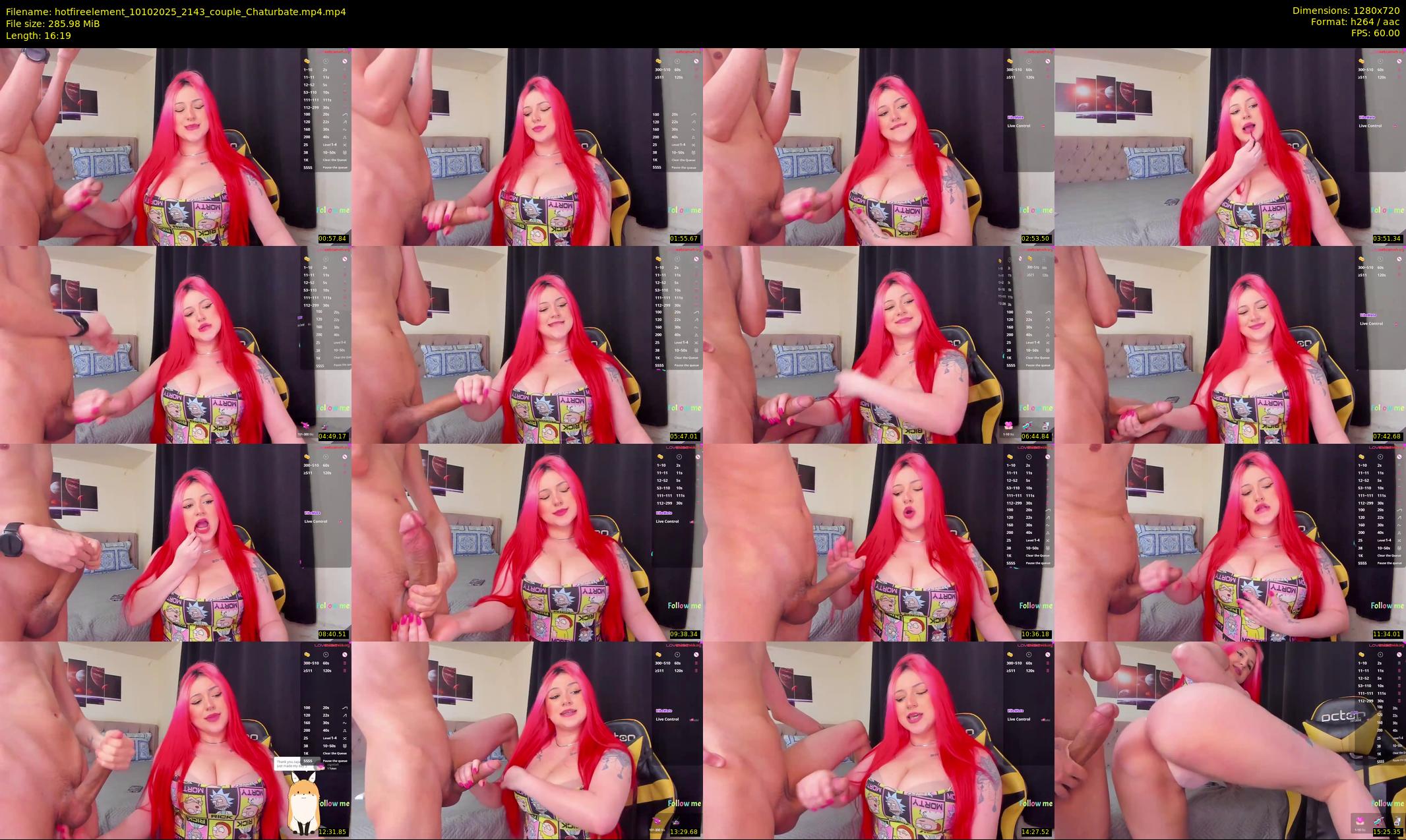 hotfireelement — 17 minute Chaturbate couple cam show recording, 720p, Oct 10, 2025