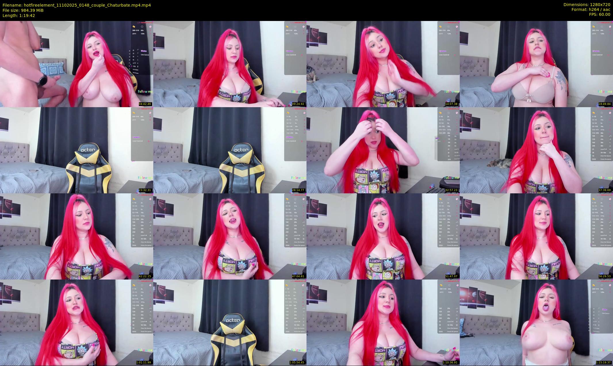 hotfireelement — 80 minute Chaturbate couple cam show recording, 720p, Oct 11, 2025