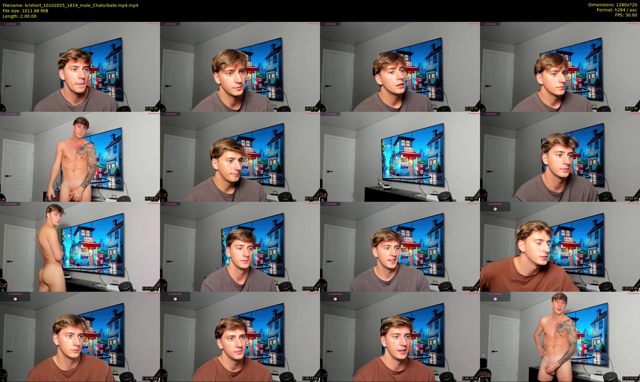 krishort — 120 minute Chaturbate male cam show recording, 720p, Oct 10, 2025