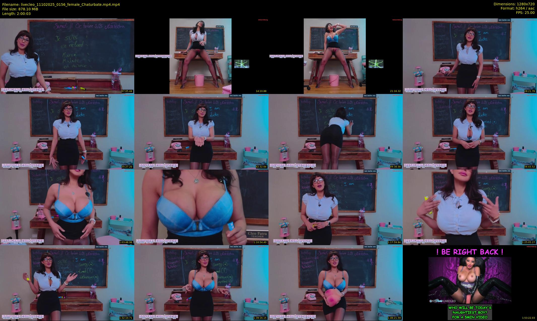 livecleo — 121 minute Chaturbate female cam show recording, 720p, Oct 11, 2025