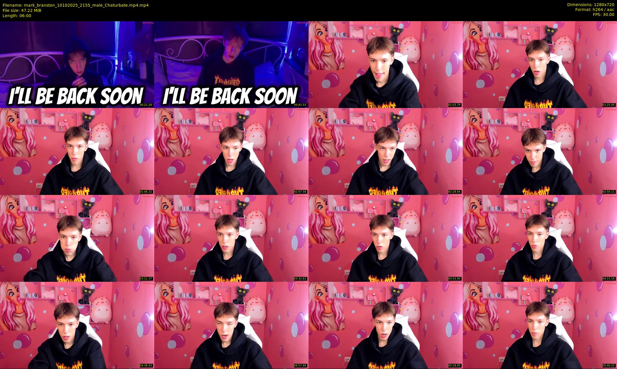 mark_branston — 6 minute Chaturbate male cam show recording, 720p, Oct 10, 2025