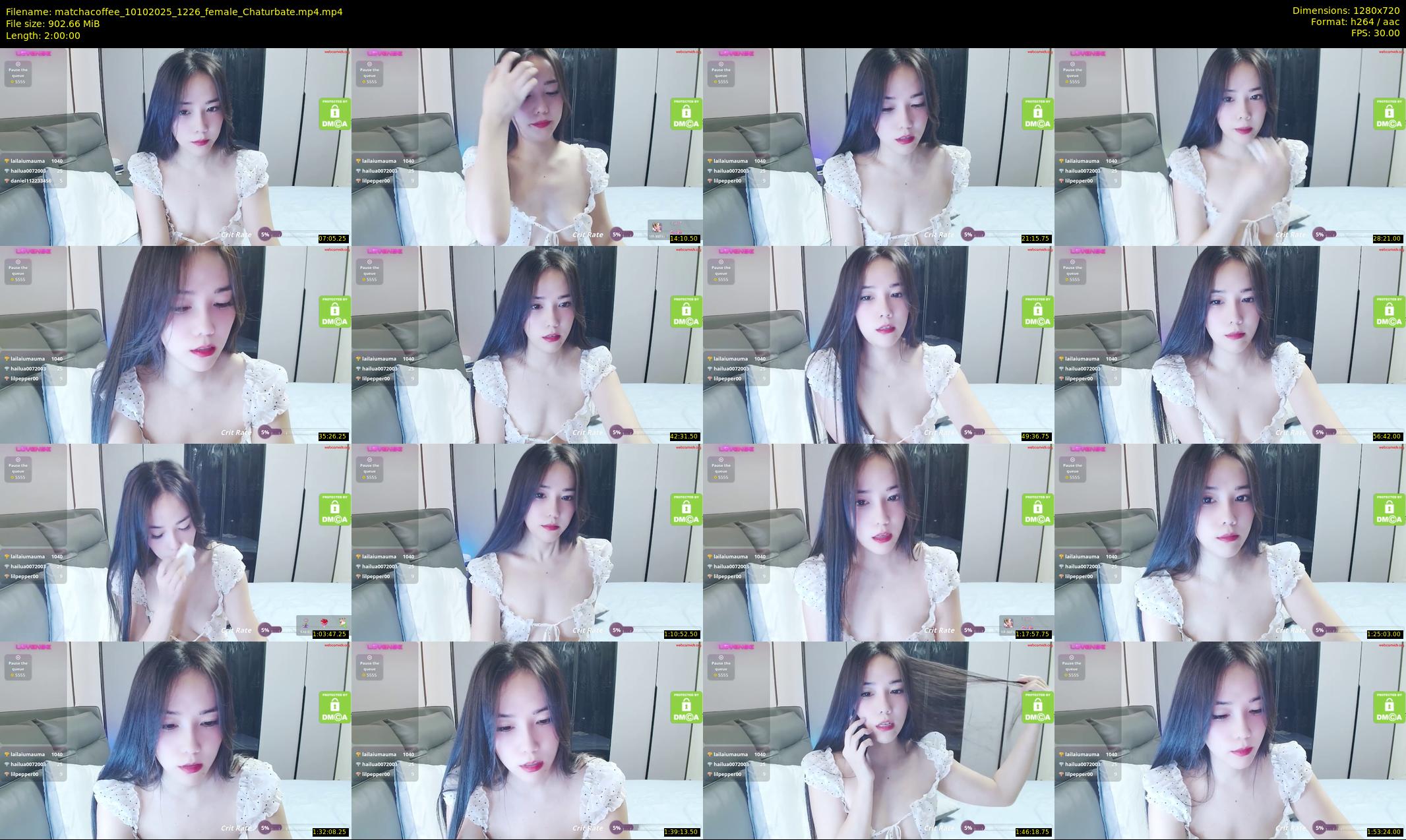 matchacoffee — 120 minute Chaturbate female cam show recording, 720p, Oct 10, 2025