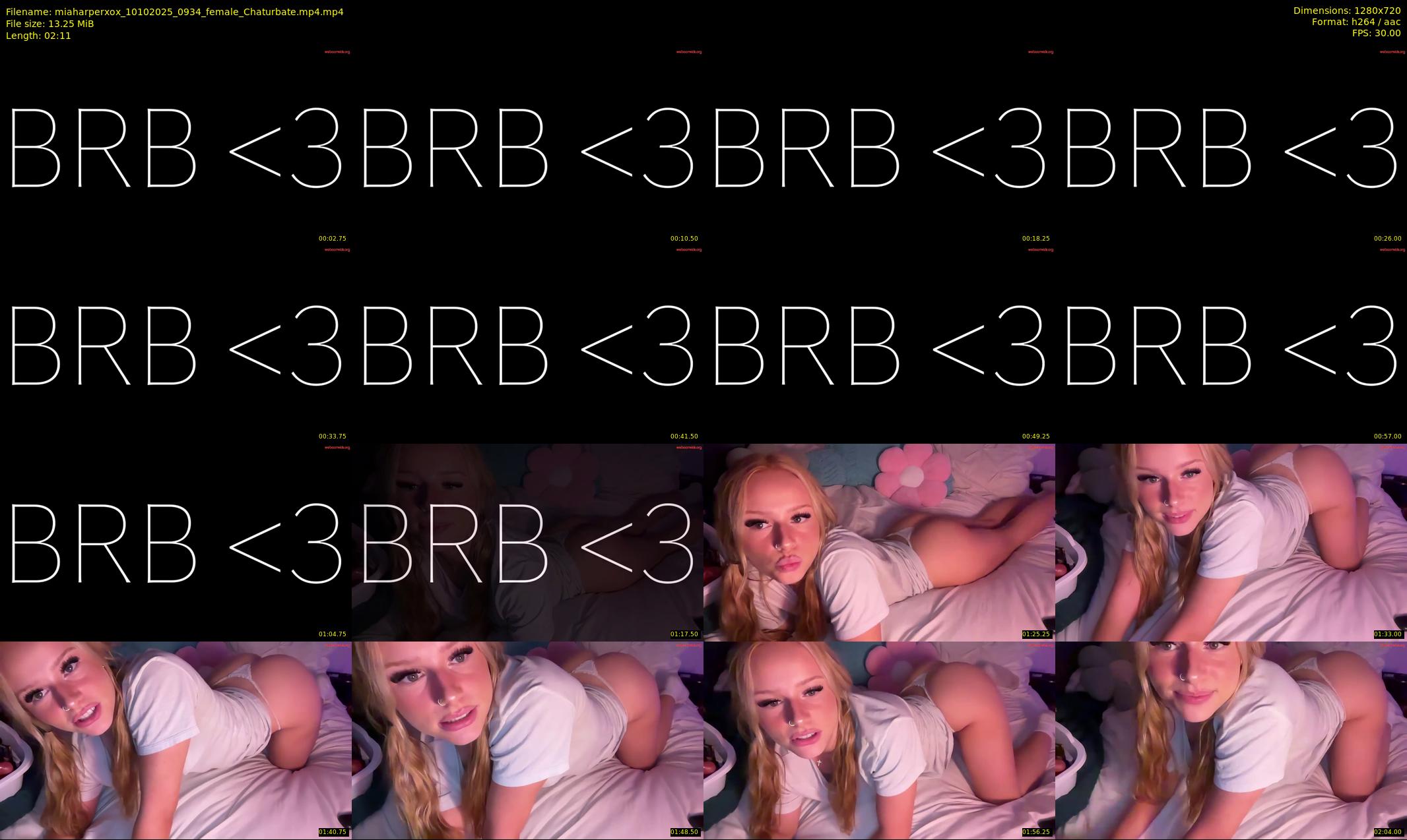 miaharperxox — 3 minute Chaturbate female cam show recording, 720p, Oct 10, 2025