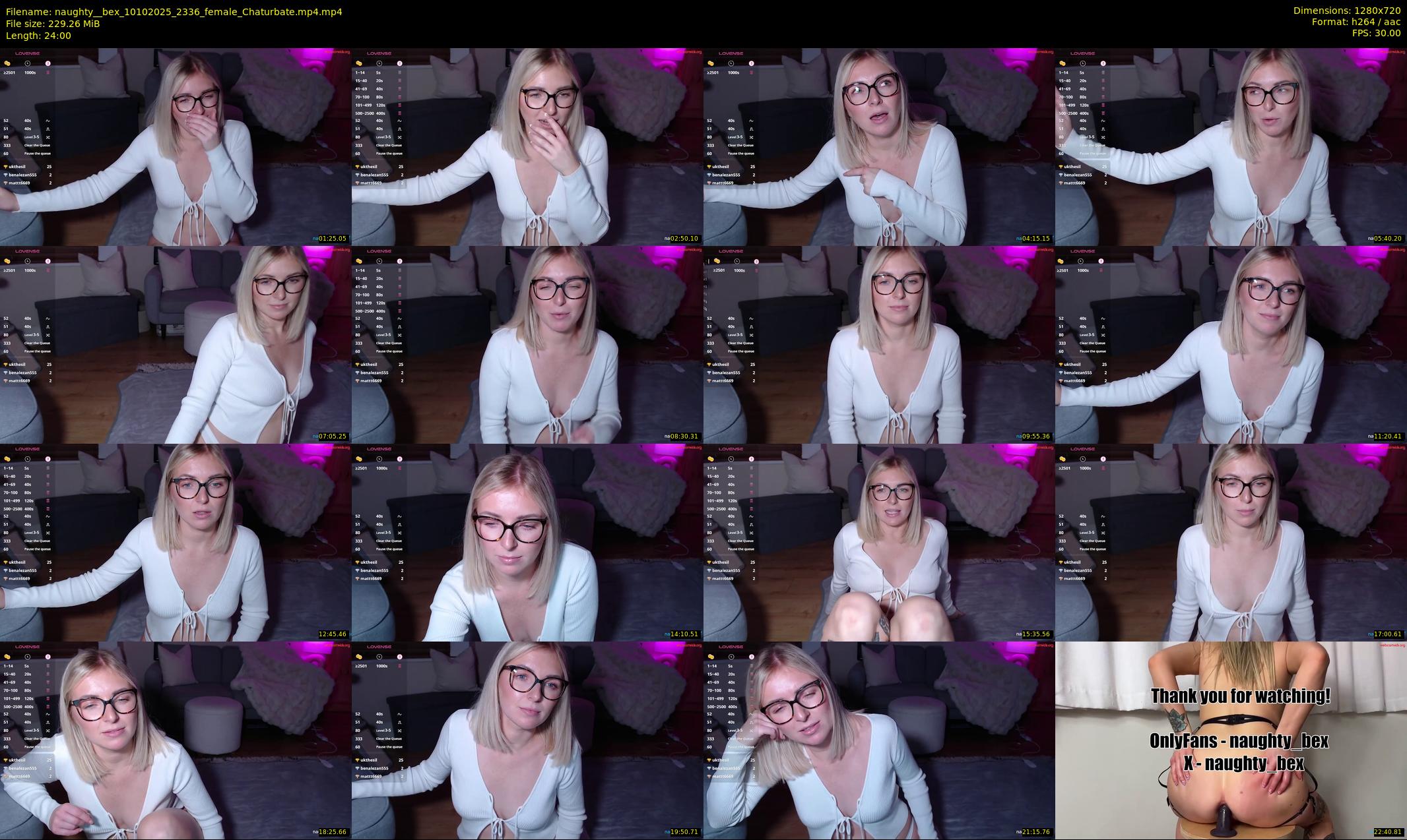 naughty__bex — 24 minute Chaturbate female cam show recording, 720p, Oct 10, 2025