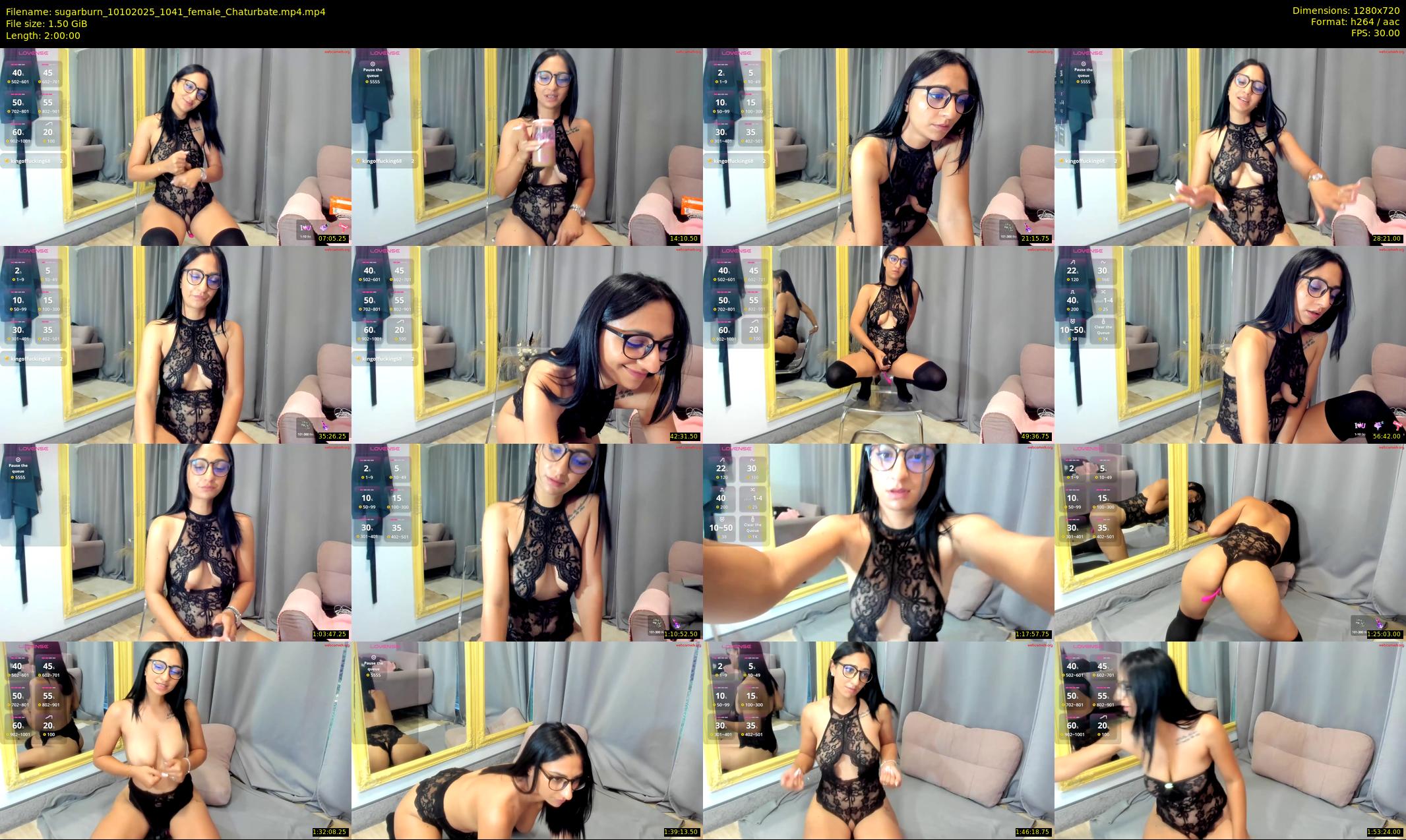 sugarburn — 120 minute Chaturbate female cam show recording, 720p, Oct 10, 2025