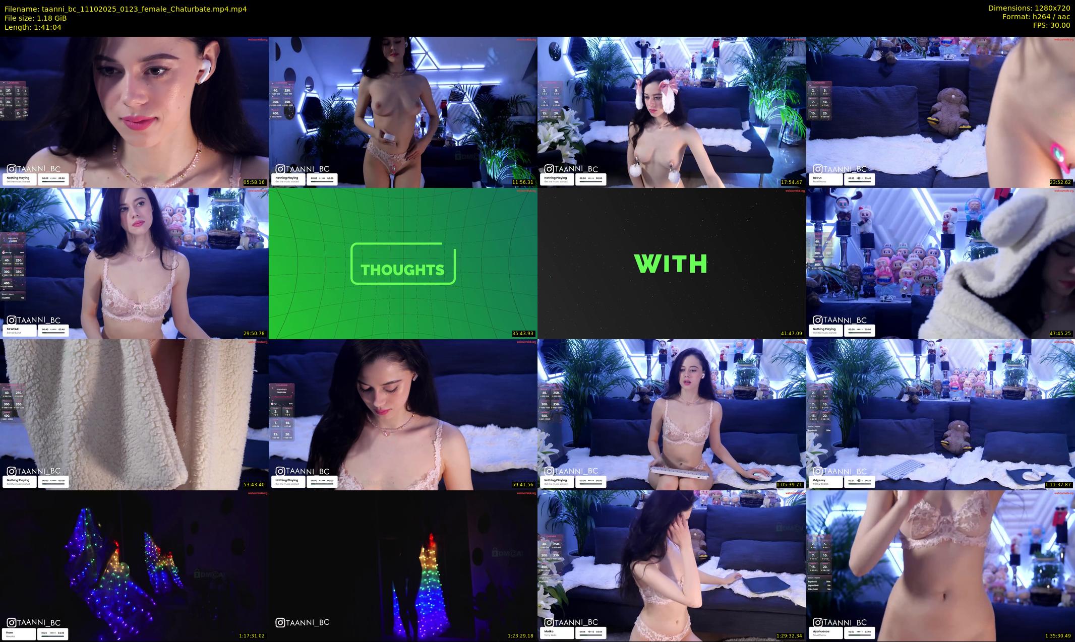 taanni_bc — 102 minute Chaturbate female cam show recording, 720p, Oct 11, 2025