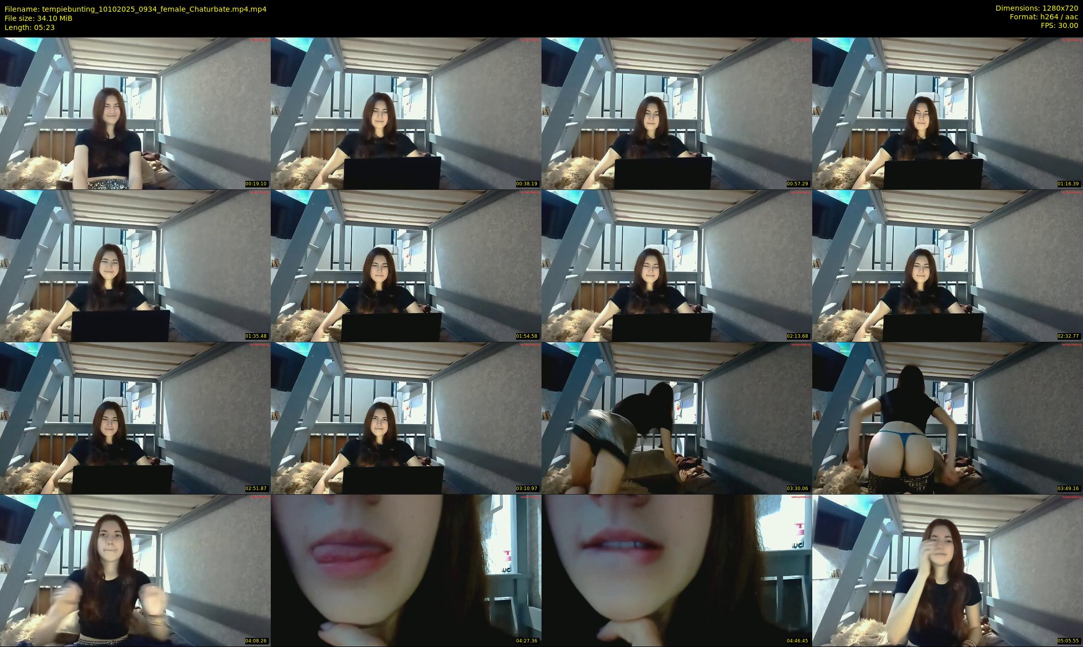 tempiebunting — 6 minute Chaturbate female cam show recording, 720p, Oct 10, 2025