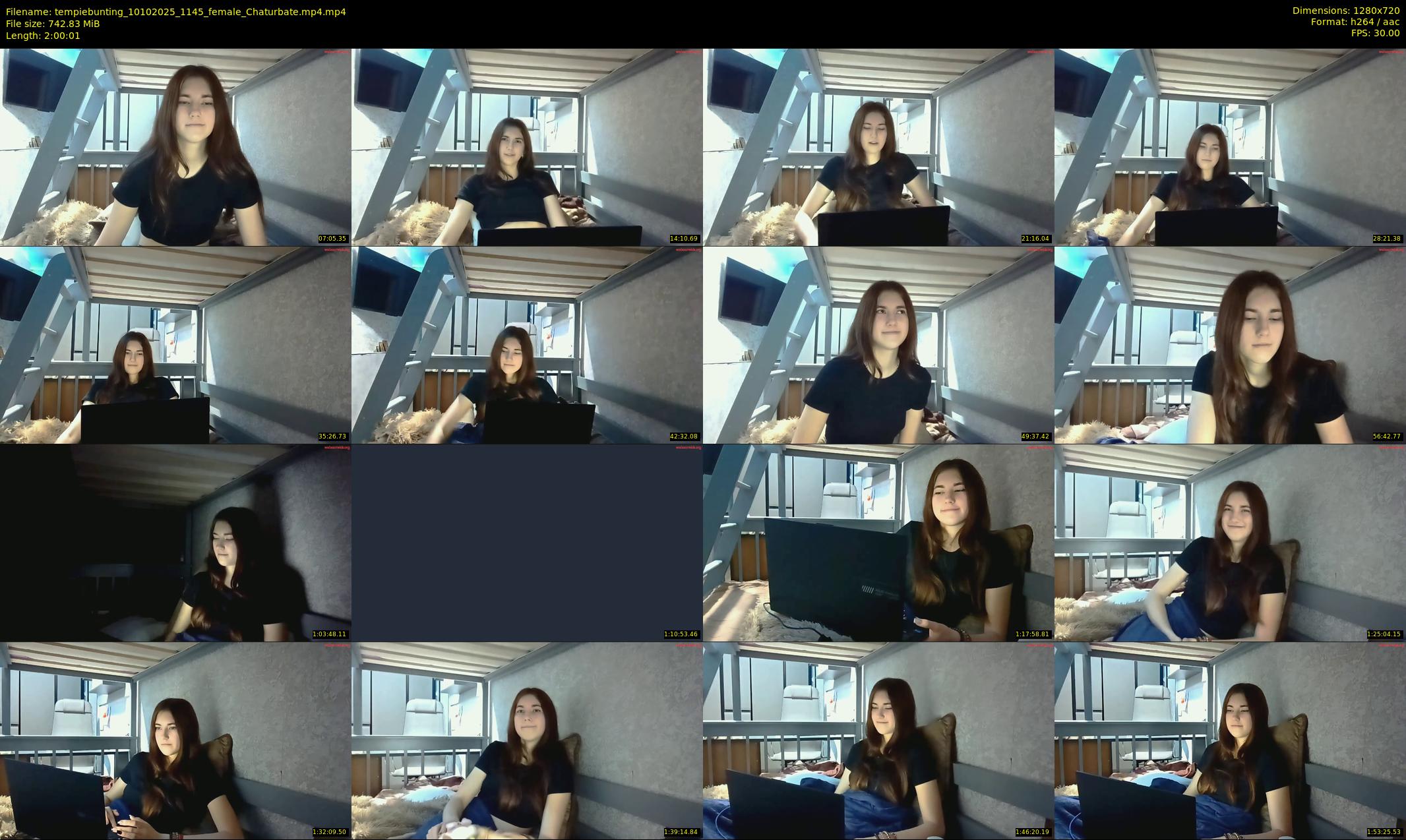 tempiebunting — 121 minute Chaturbate female cam show recording, 720p, Oct 10, 2025