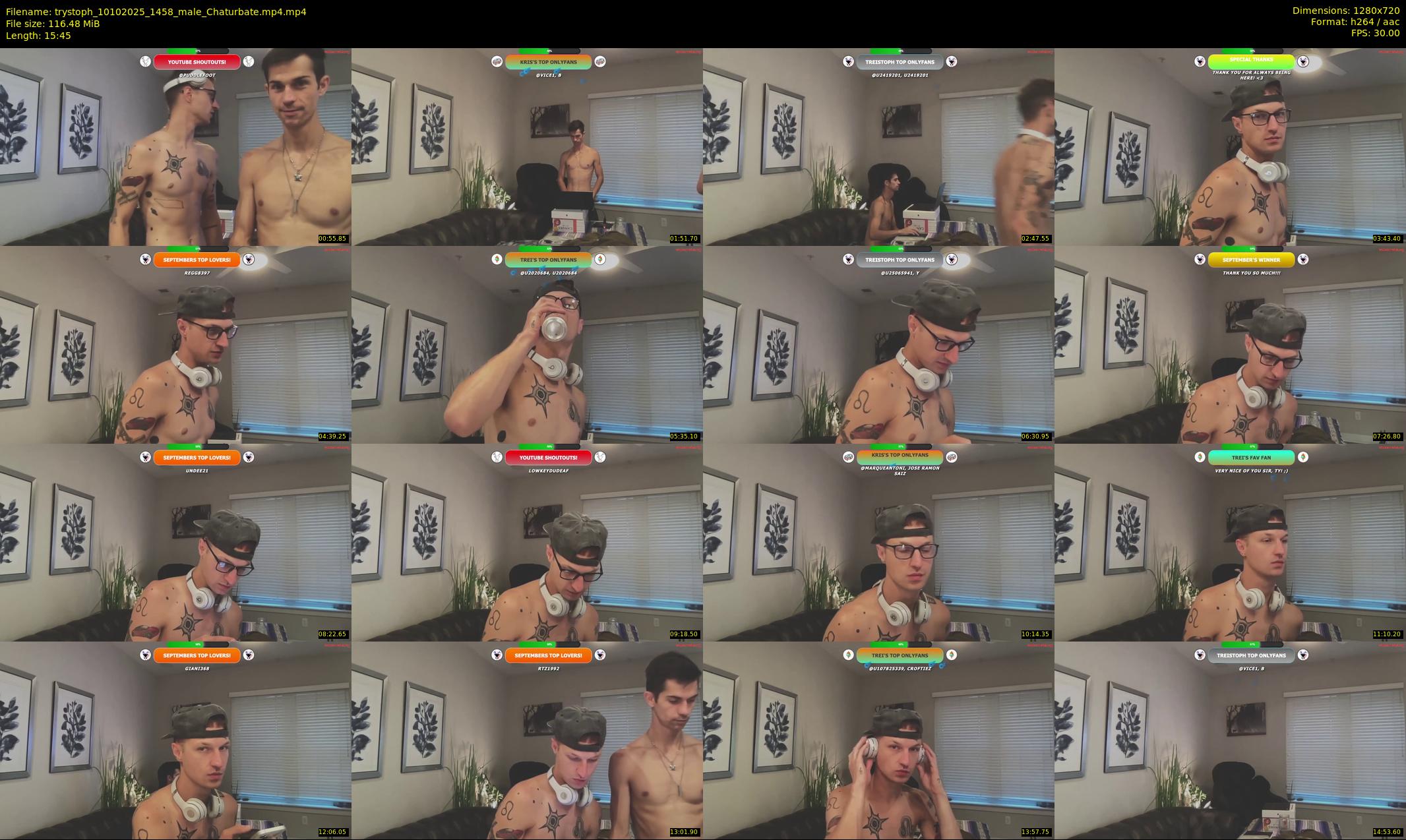 trystoph — 16 minute Chaturbate male cam show recording, 720p, Oct 10, 2025