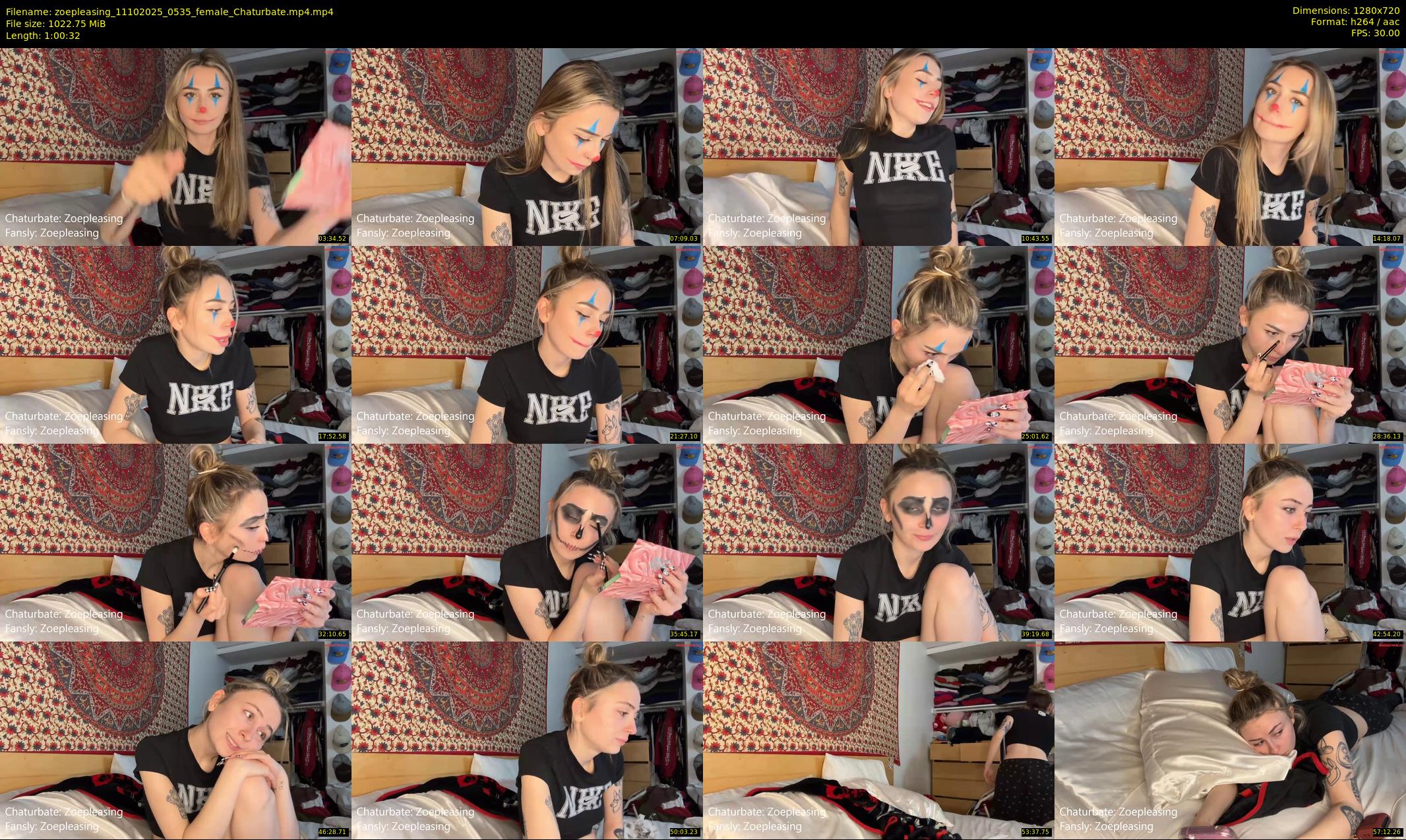 zoepleasing — 61 minute Chaturbate female cam show recording, 720p, Oct 11, 2025