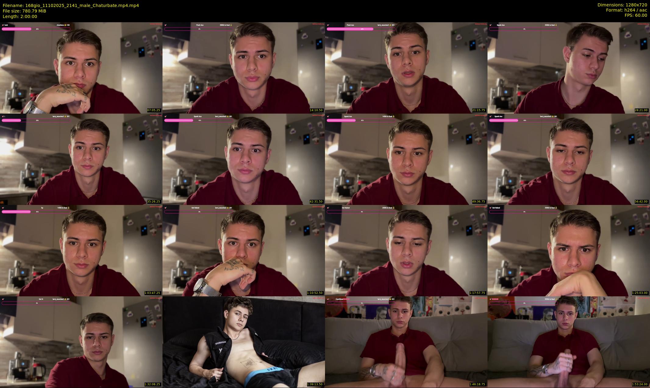 168gio — 120 minute Chaturbate male cam show recording, 720p, Oct 11, 2025