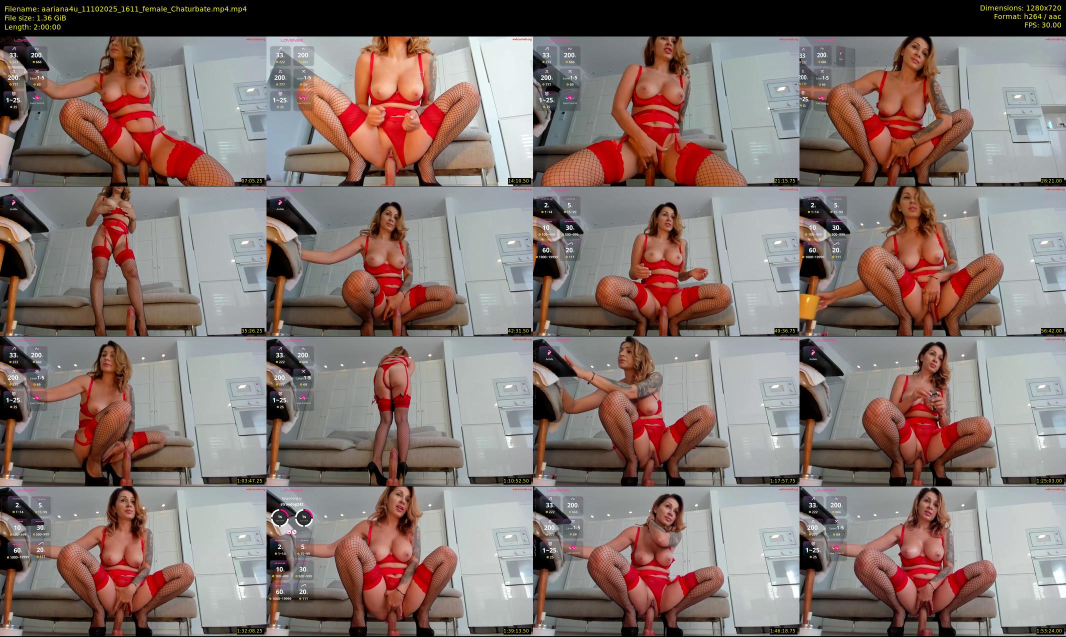 aariana4u — 120 minute Chaturbate female cam show recording, 720p, Oct 11, 2025