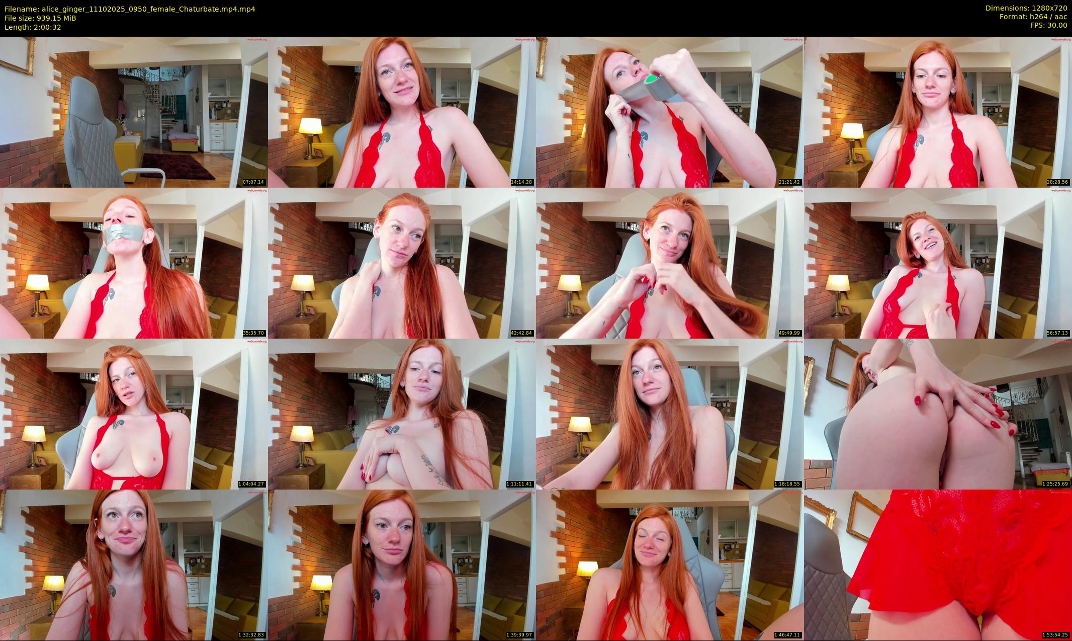 alice_ginger — 121 minute Chaturbate female cam show recording, 720p, Oct 11, 2025