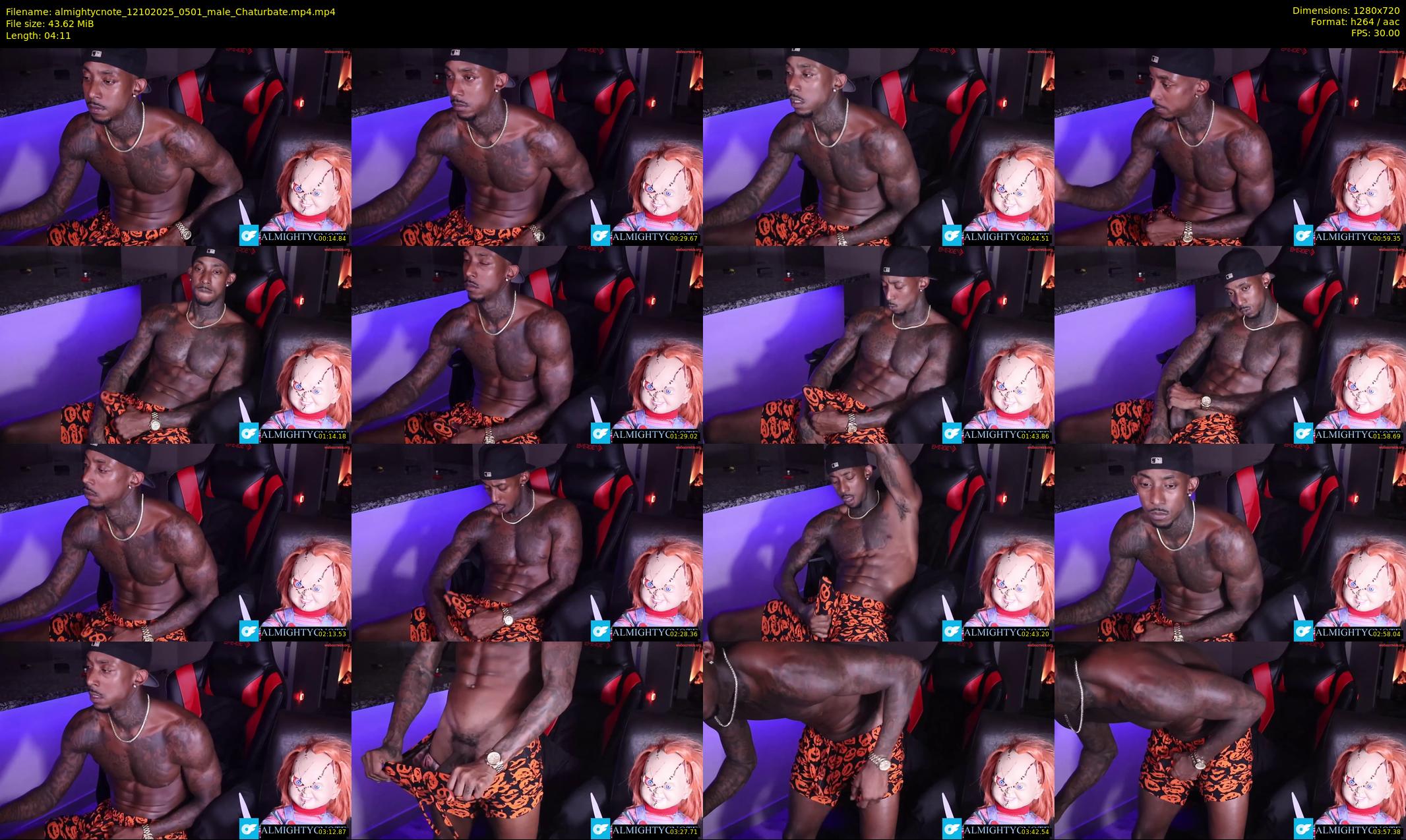 almightycnote — 5 minute Chaturbate male cam show recording, 720p, Oct 12, 2025