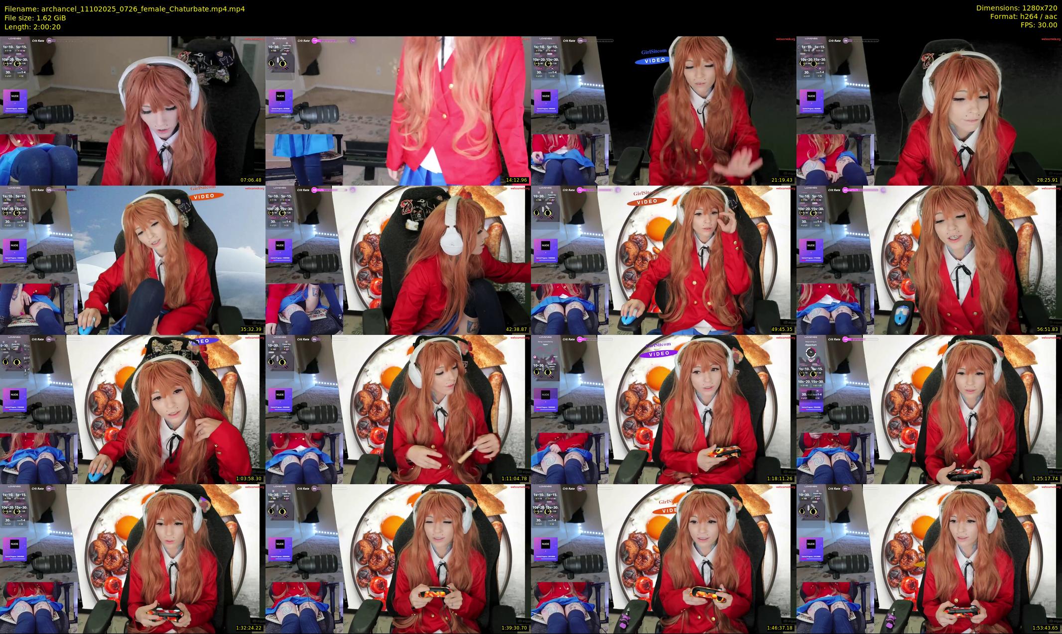 archancel — 121 minute Chaturbate female cam show recording, 720p, Oct 11, 2025