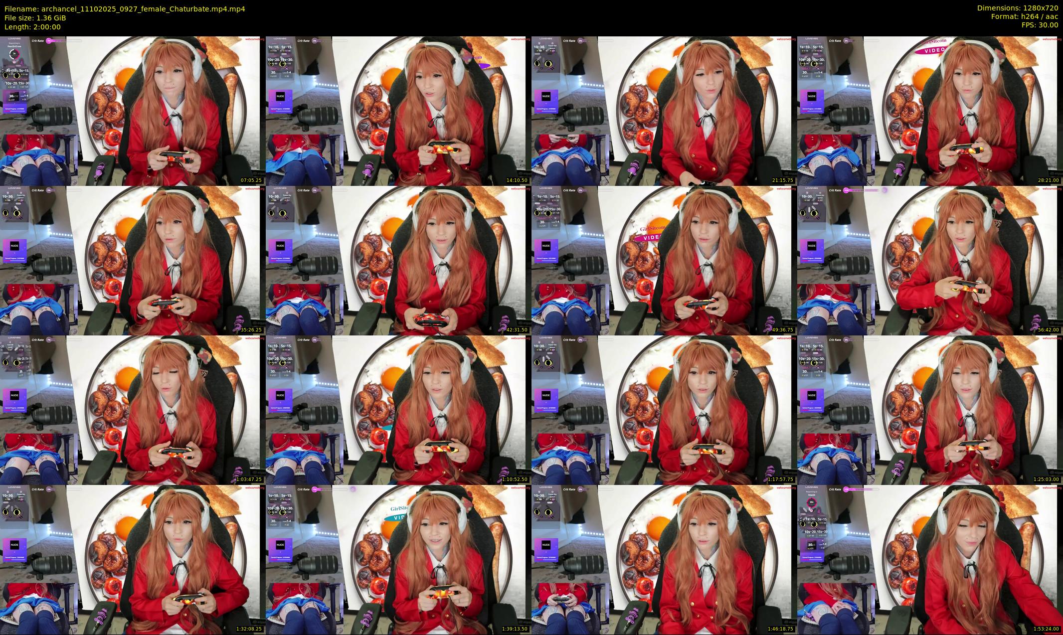 archancel — 120 minute Chaturbate female cam show recording, 720p, Oct 11, 2025