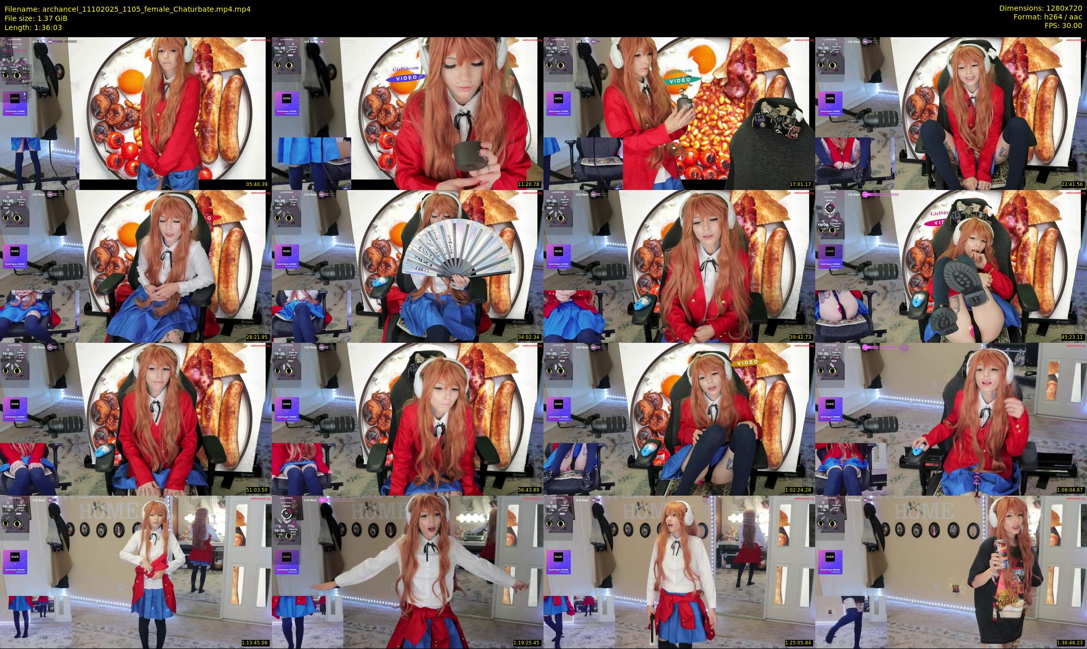 archancel — 97 minute Chaturbate female cam show recording, 720p, Oct 11, 2025