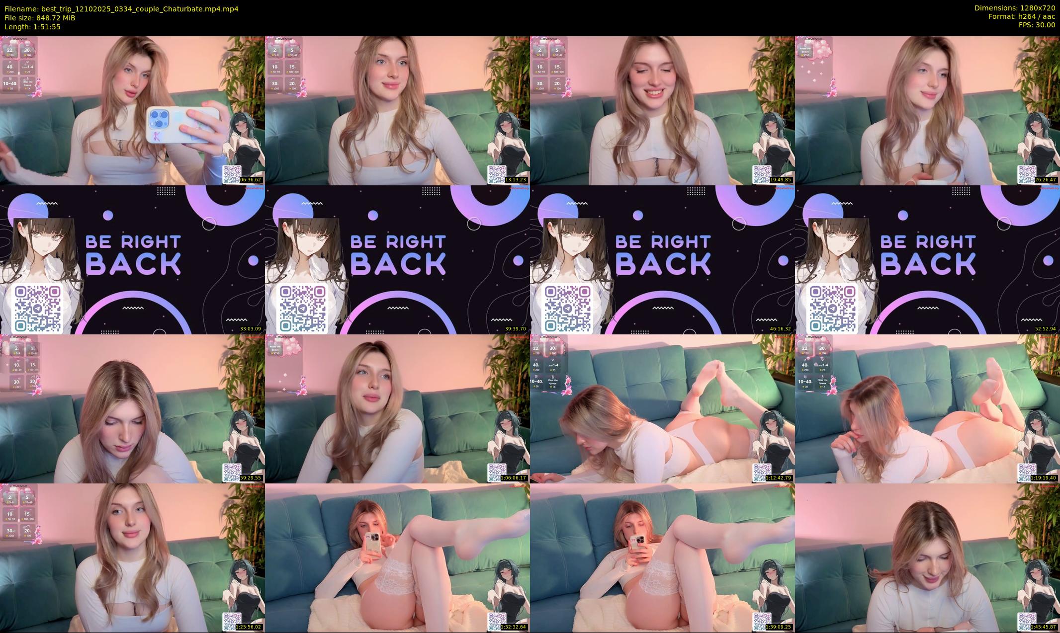 best_trip — 112 minute Chaturbate couple cam show recording, 720p, Oct 12, 2025