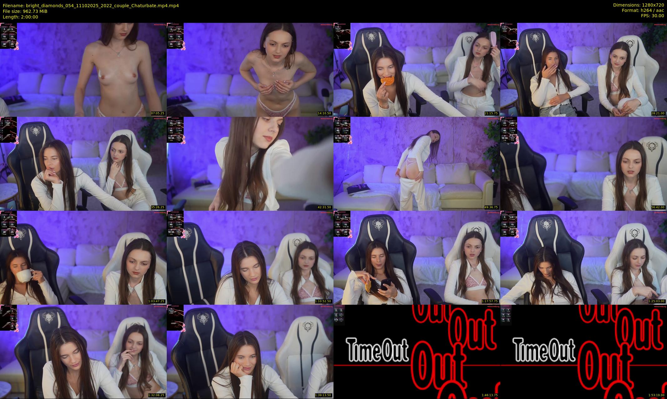 bright_diamonds_054 — 120 minute Chaturbate couple cam show recording, 720p, Oct 11, 2025