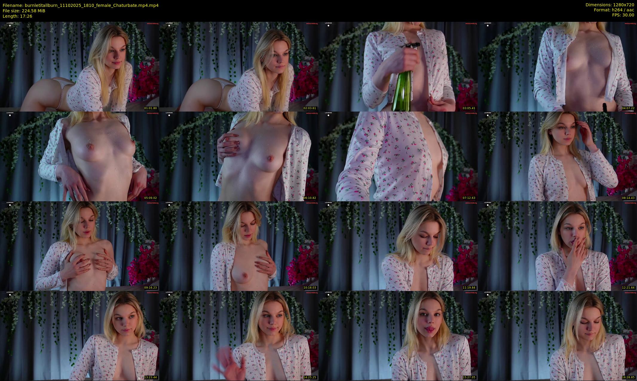 burnletitallburn — 18 minute Chaturbate female cam show recording, 720p, Oct 11, 2025