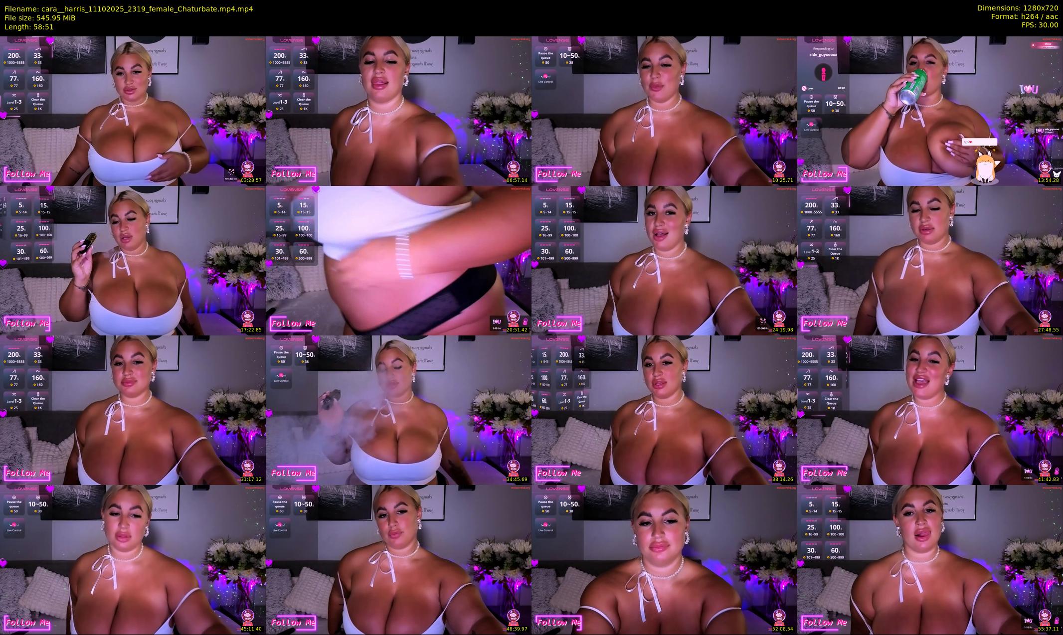 cara__harris — 59 minute Chaturbate female cam show recording, 720p, Oct 11, 2025