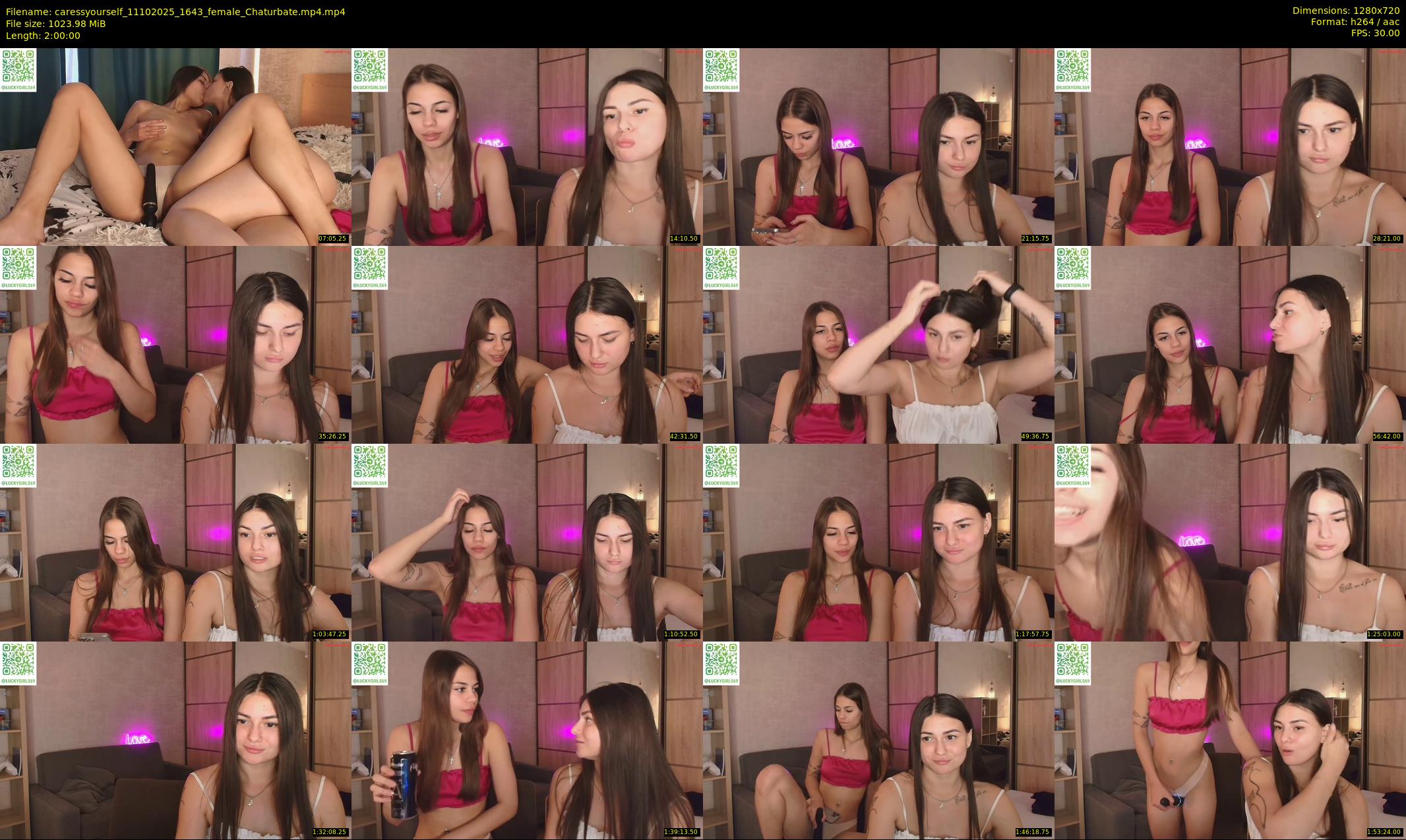 caressyourself — 120 minute Chaturbate female cam show recording, 720p, Oct 11, 2025