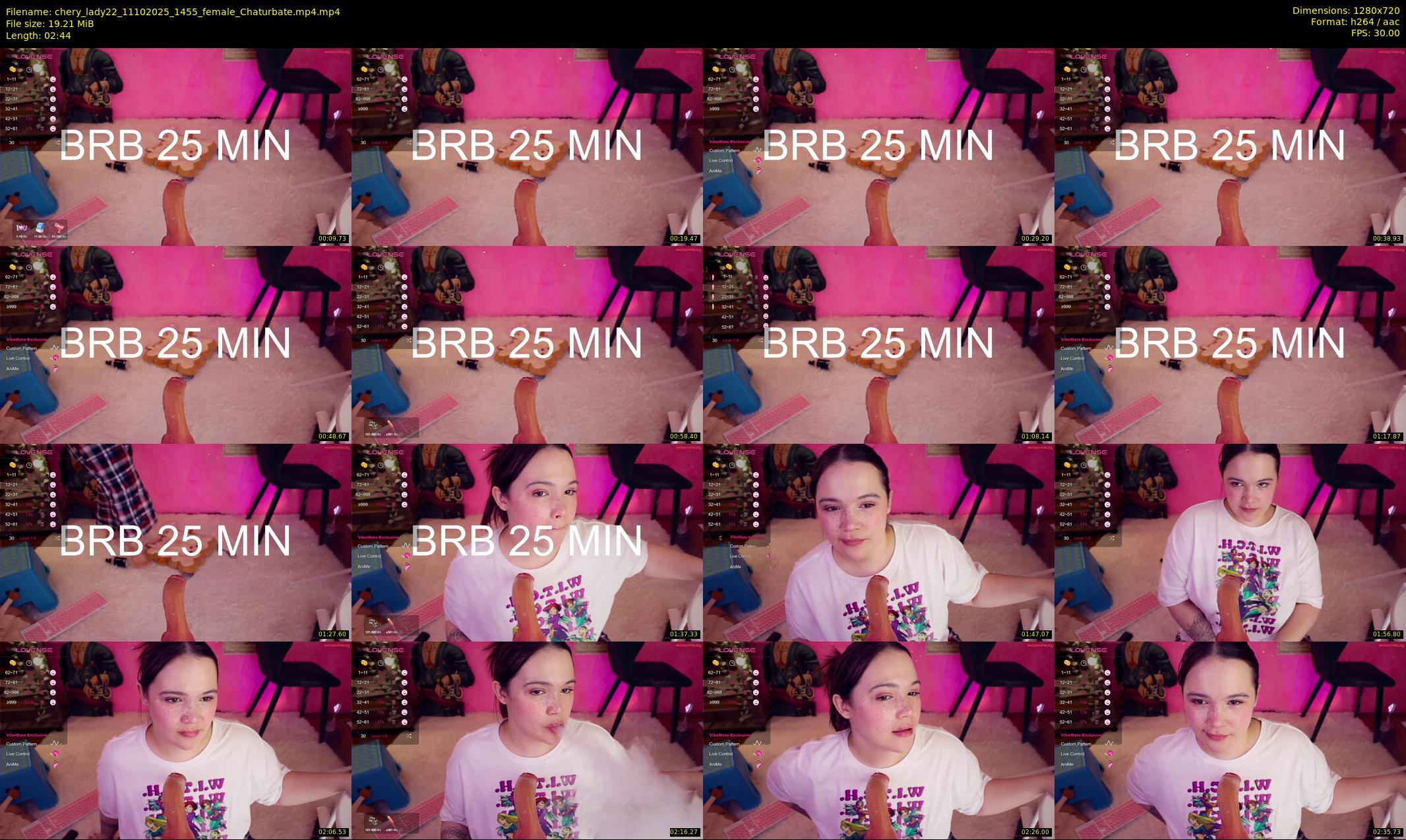 chery_lady22 — 3 minute Chaturbate female cam show recording, 720p, Oct 11, 2025