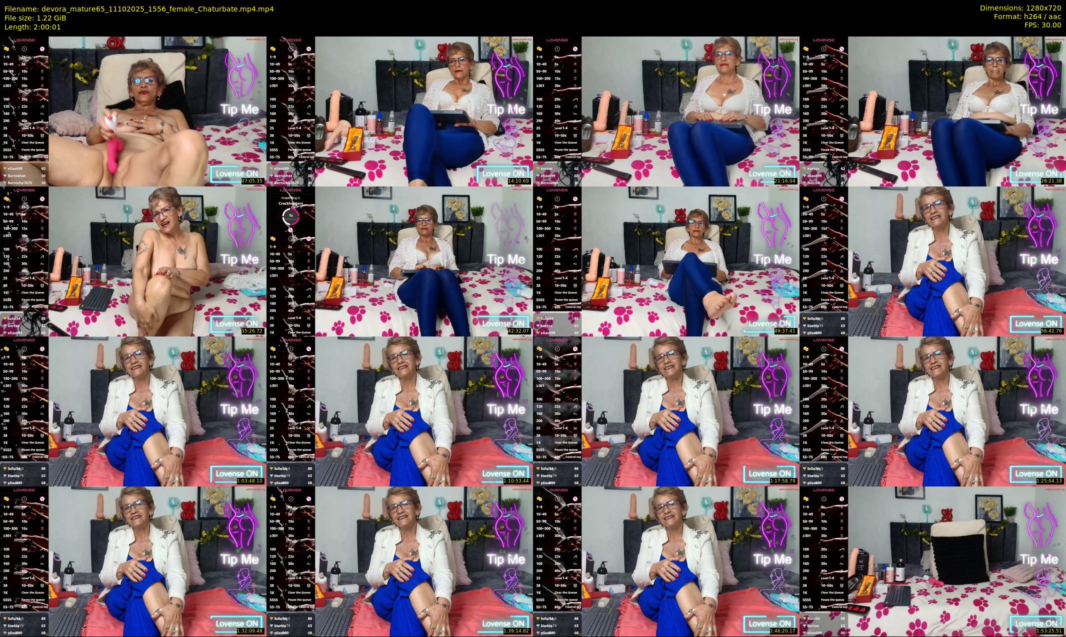 devora_mature65 — 121 minute Chaturbate female cam show recording, 720p, Oct 11, 2025