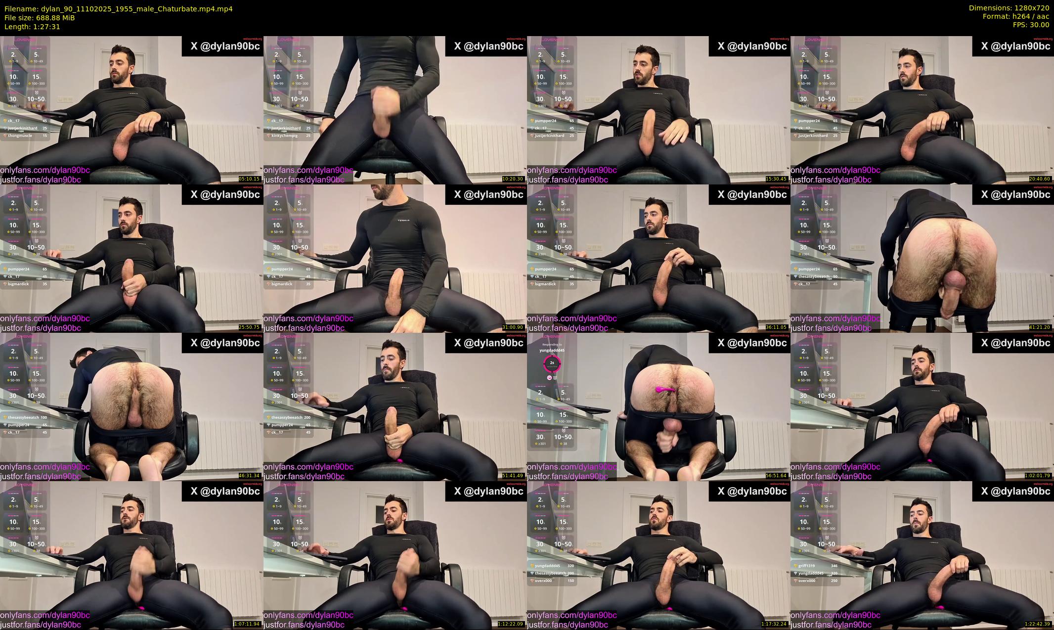 dylan_90 — 88 minute Chaturbate male cam show recording, 720p, Oct 11, 2025