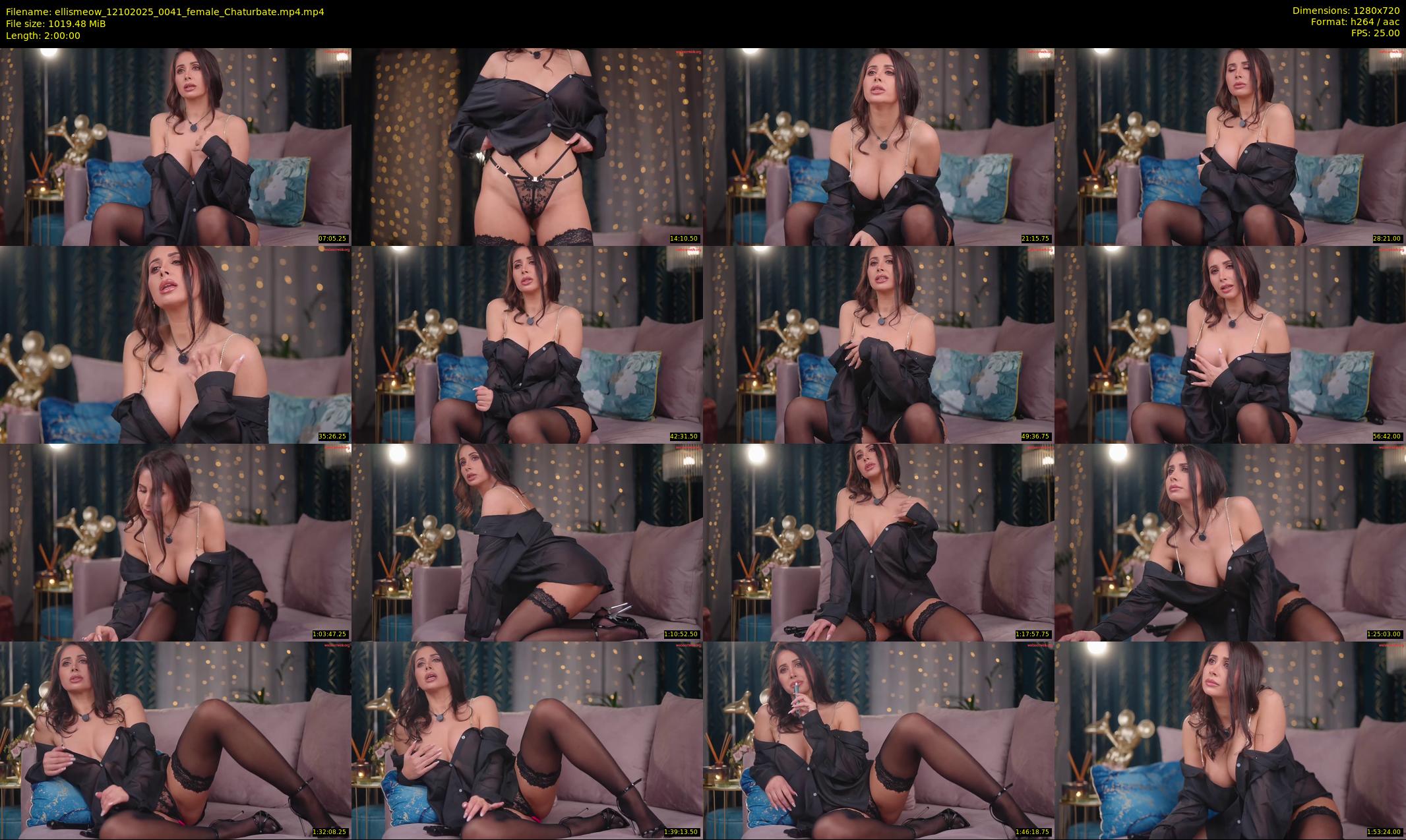 ellismeow — 120 minute Chaturbate female cam show recording, 720p, Oct 12, 2025